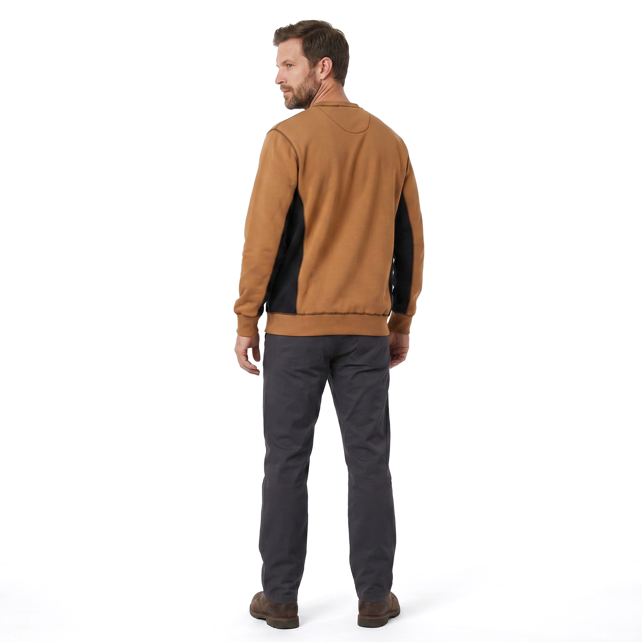 J.A.K. Basic sweatshirt 1626, Camel/Sort, large image number 3