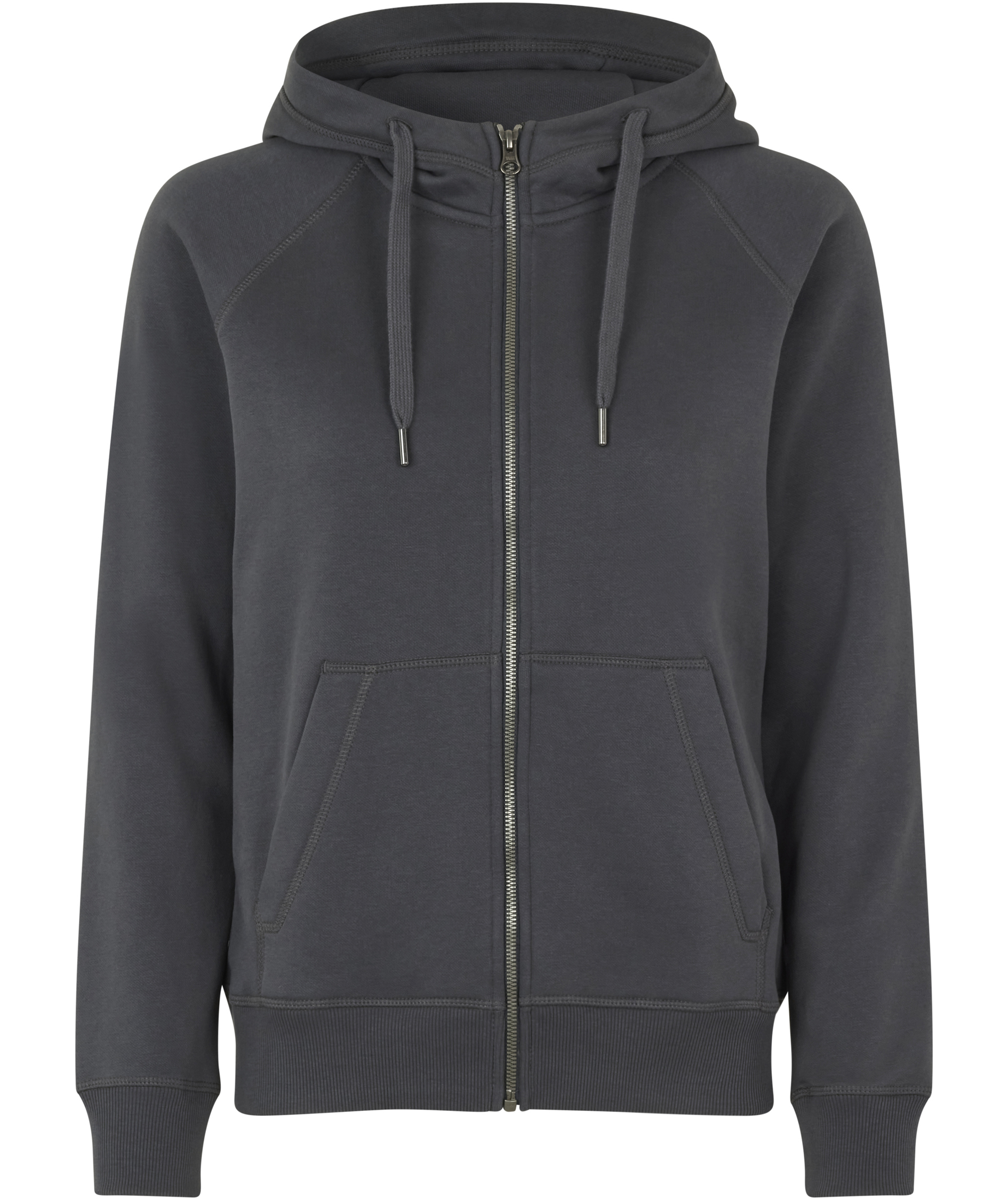 ID Core women's hoodie with zipper, Charcoal, large image number 0