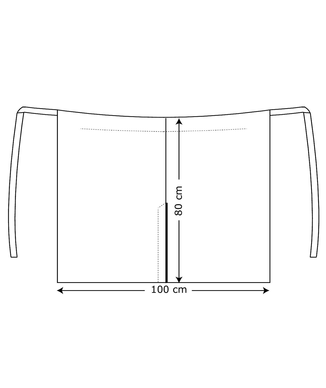 Kentaur servit&oslash;rforkle med splitt, Svart, Svart, large image number 2