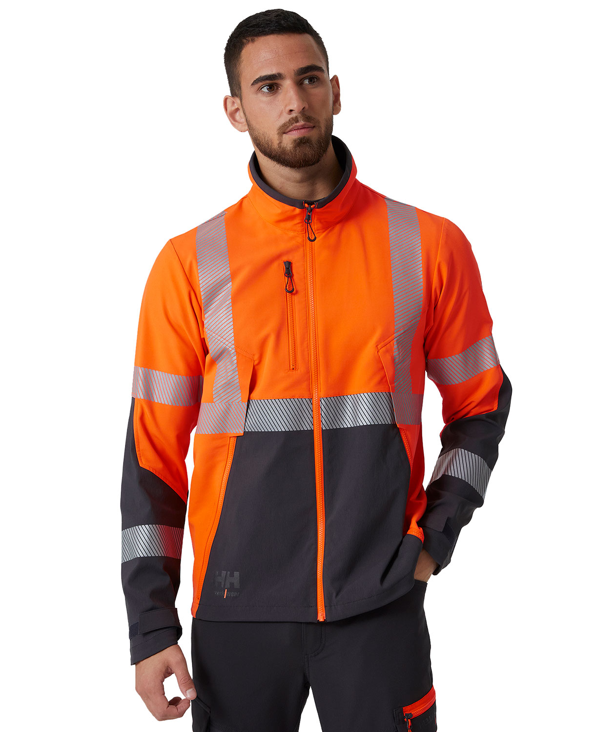 Helly Hansen ICU BRZ arbejdsjakke full stretch, Hi-vis Orange/Ebony, large image number 1