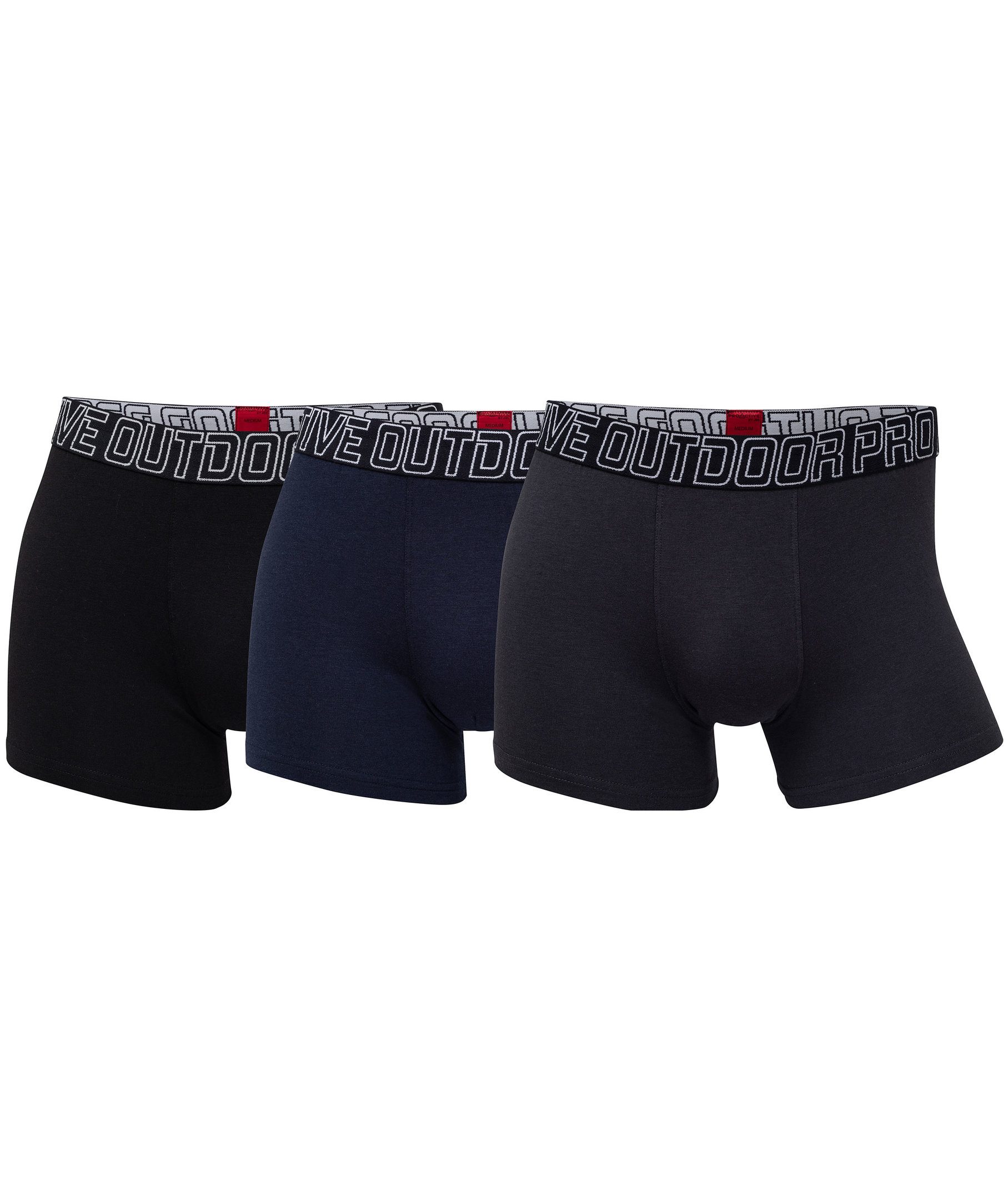 ProActive 3er Pack Boxershorts mit Bambus, Schwarz