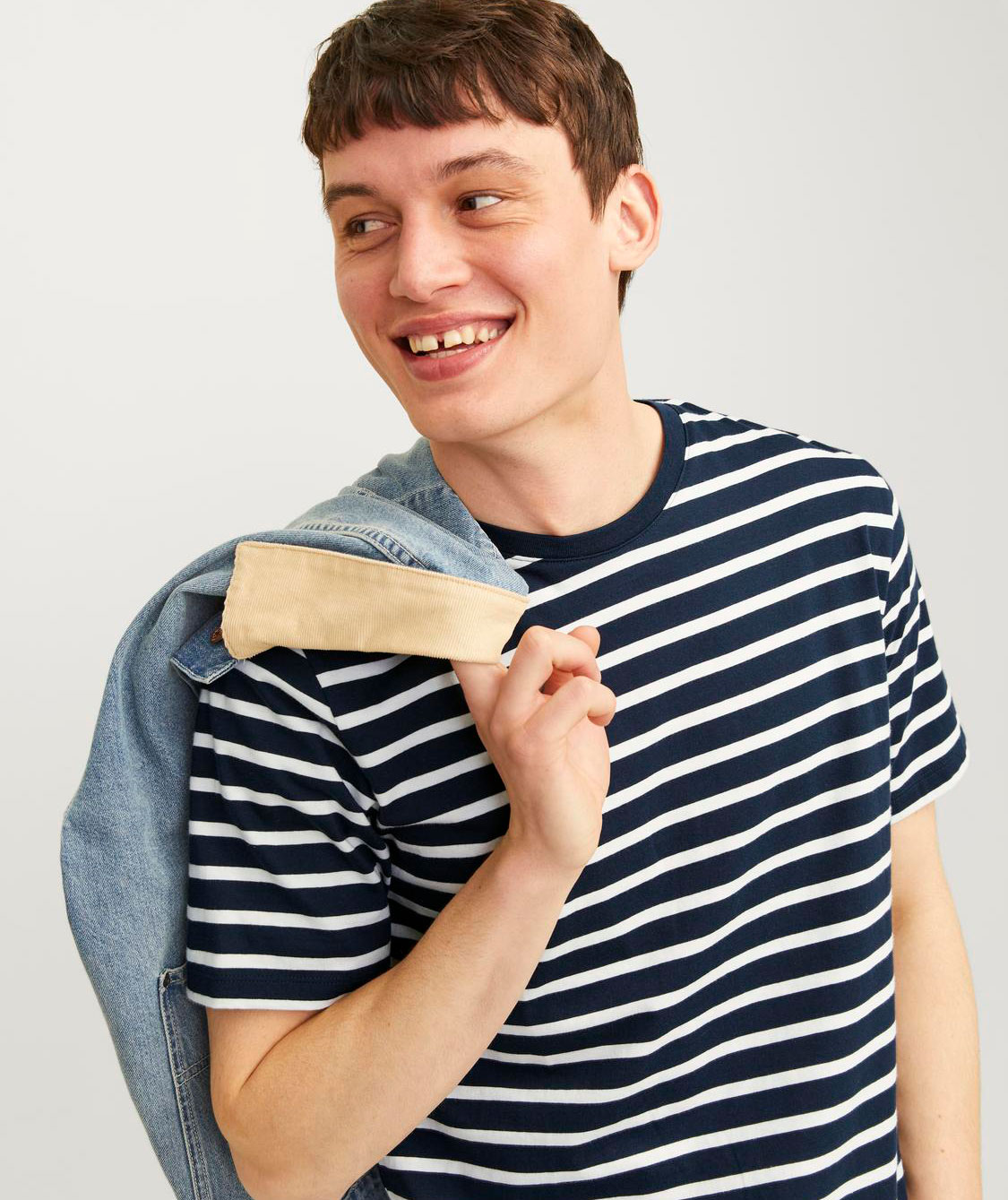 Jack & Jones JJEORGANIC basic T-shirt, Navy Blazer/Cloud Dancer, large image number 5