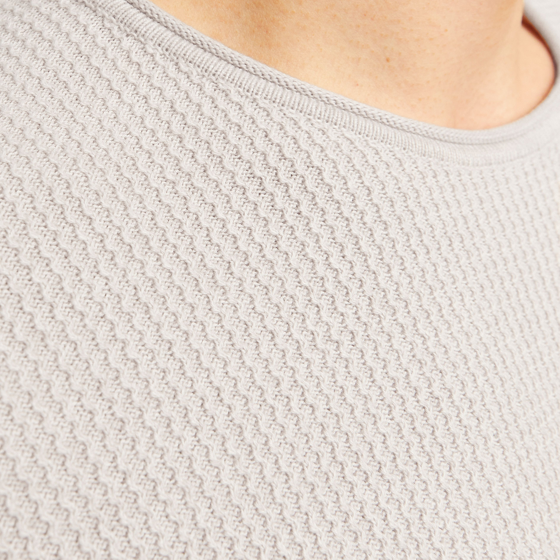 Jack & Jones JJECOOPER knitted pullover, Oatmeal Melange, large image number 3