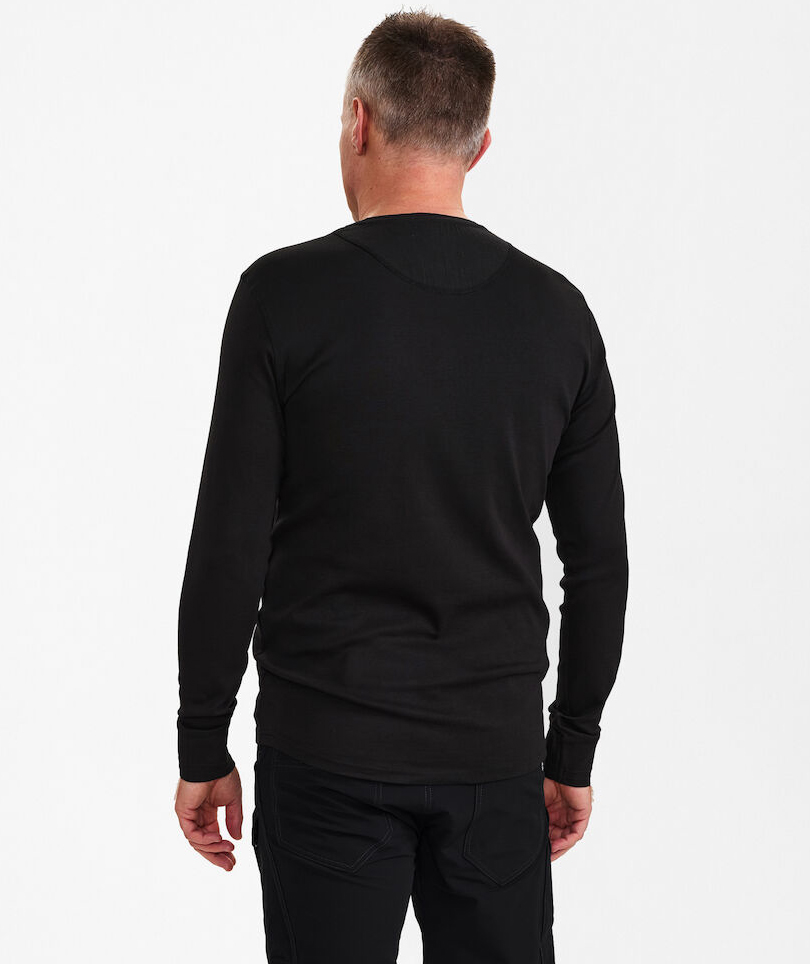 Engel Extend lang&auml;rmliges Grandad T-Shirt, Schwarz, large image number 3