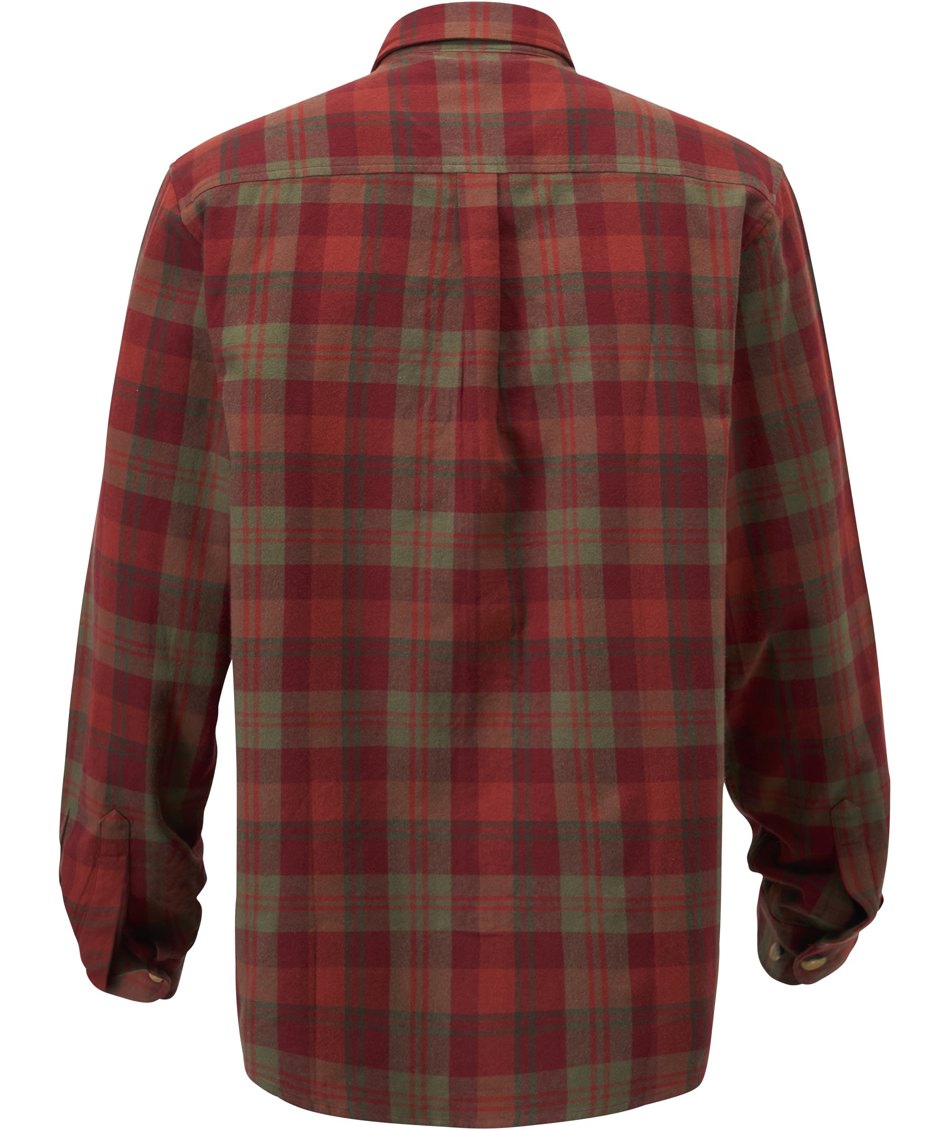 Pinewood H&auml;rjedalen regular fit flannel skovmandsskjorte, Terracotta/Green, large image number 2