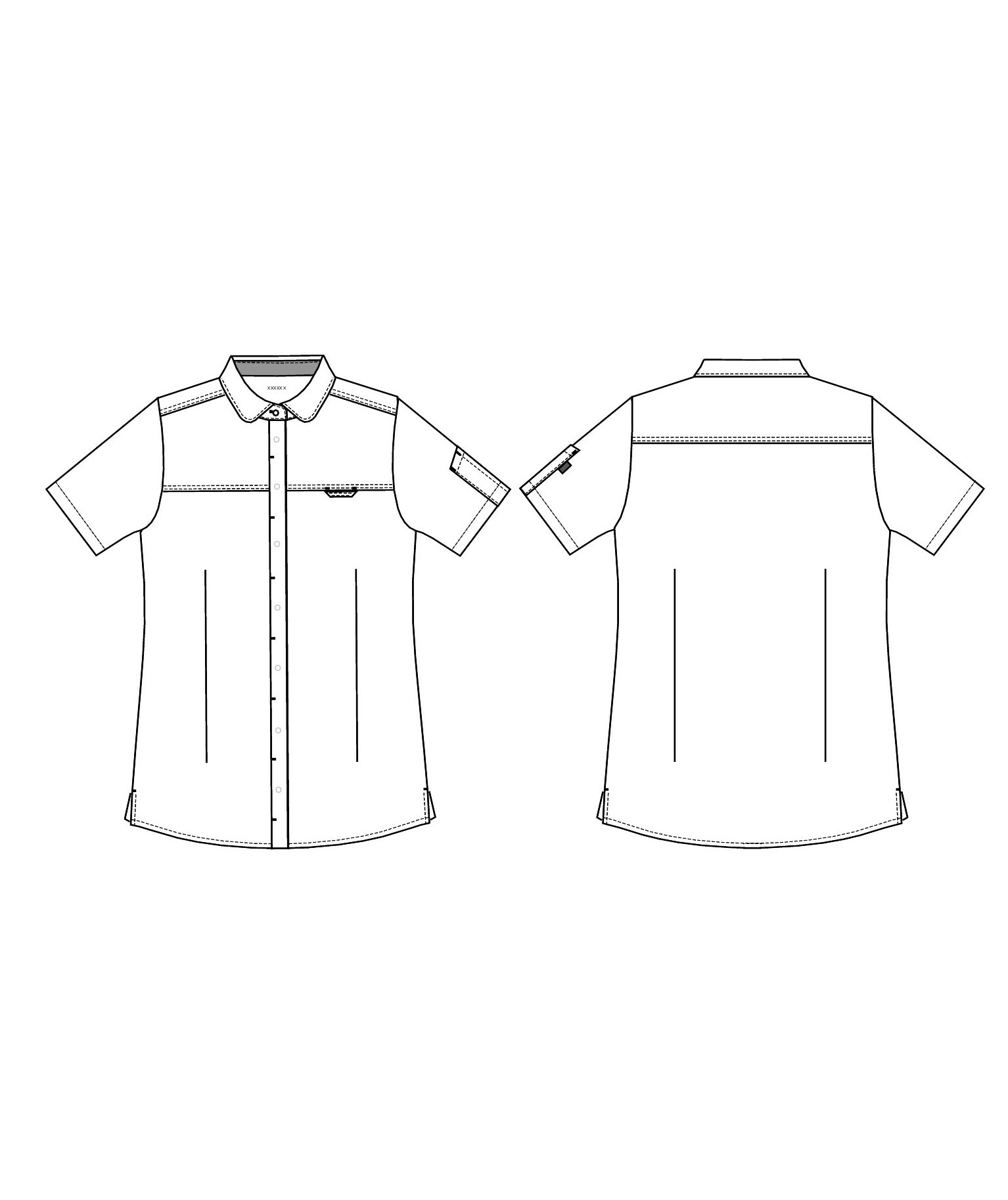 Kentaur modern fit kort&aelig;rmet dameskjorte, Hvid, large image number 3