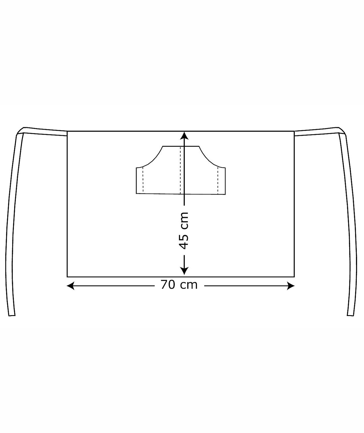 Kentaur f&ouml;rkl&auml;de med ficka, Svart