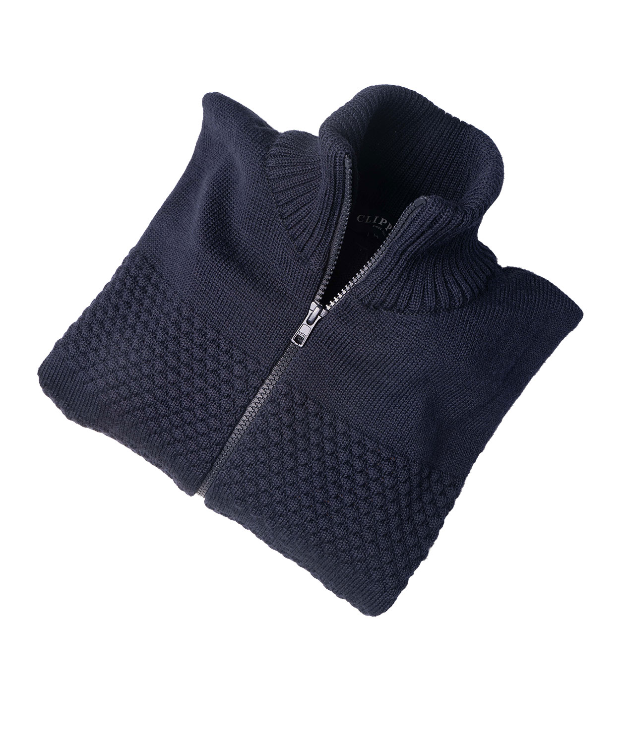 Clipper Saltum strikket cardigan med glidel&aring;s, Captain Navy, large image number 2