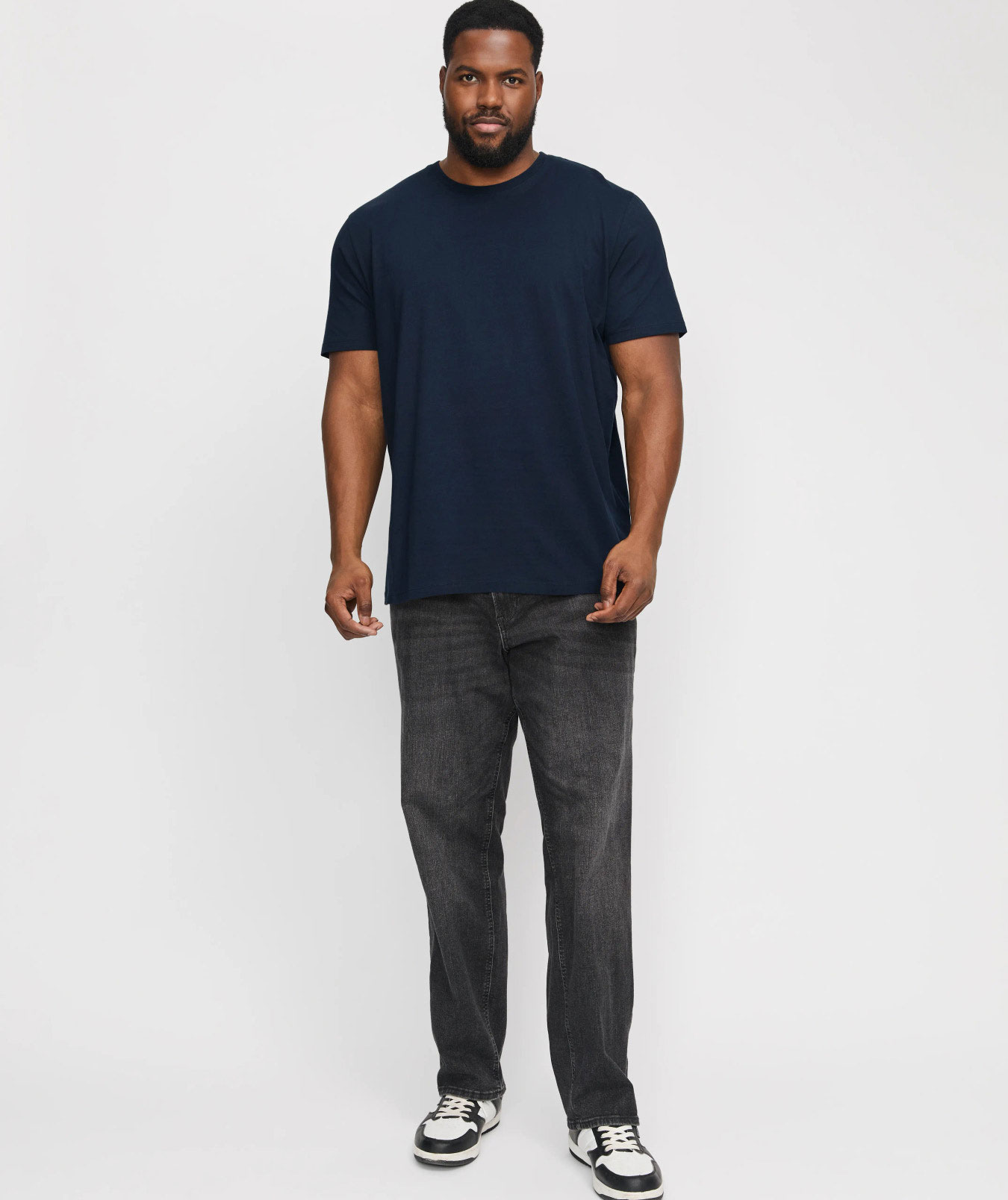 Jack & Jones JJEORGANIC Basic Plus Size T-Shirt, Navy Blazer, large image number 6