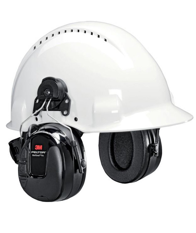 Peltor WorkTunes &trade; Pro h&oslash;rev&aelig;rn med FM radio til hjelmmontering, Sort