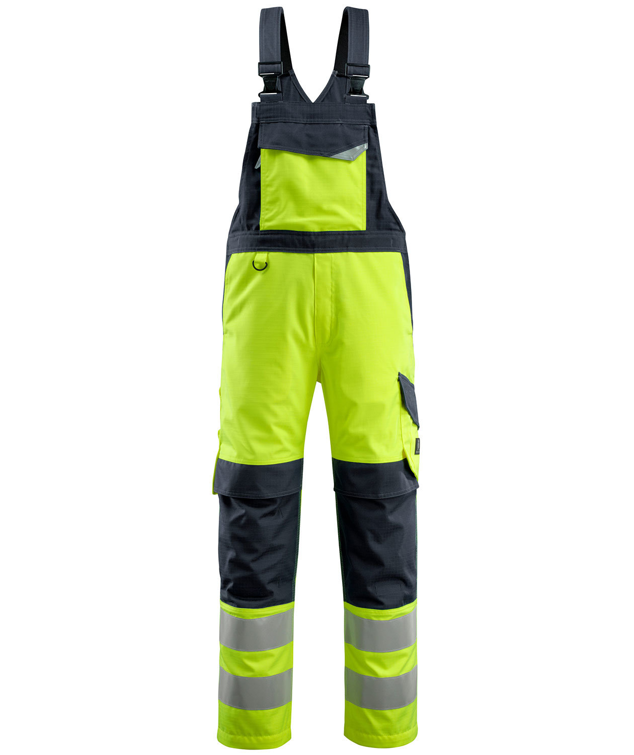 Mascot Multisafe Davos bib and brace, Hi-Vis Yellow/Dark Marine