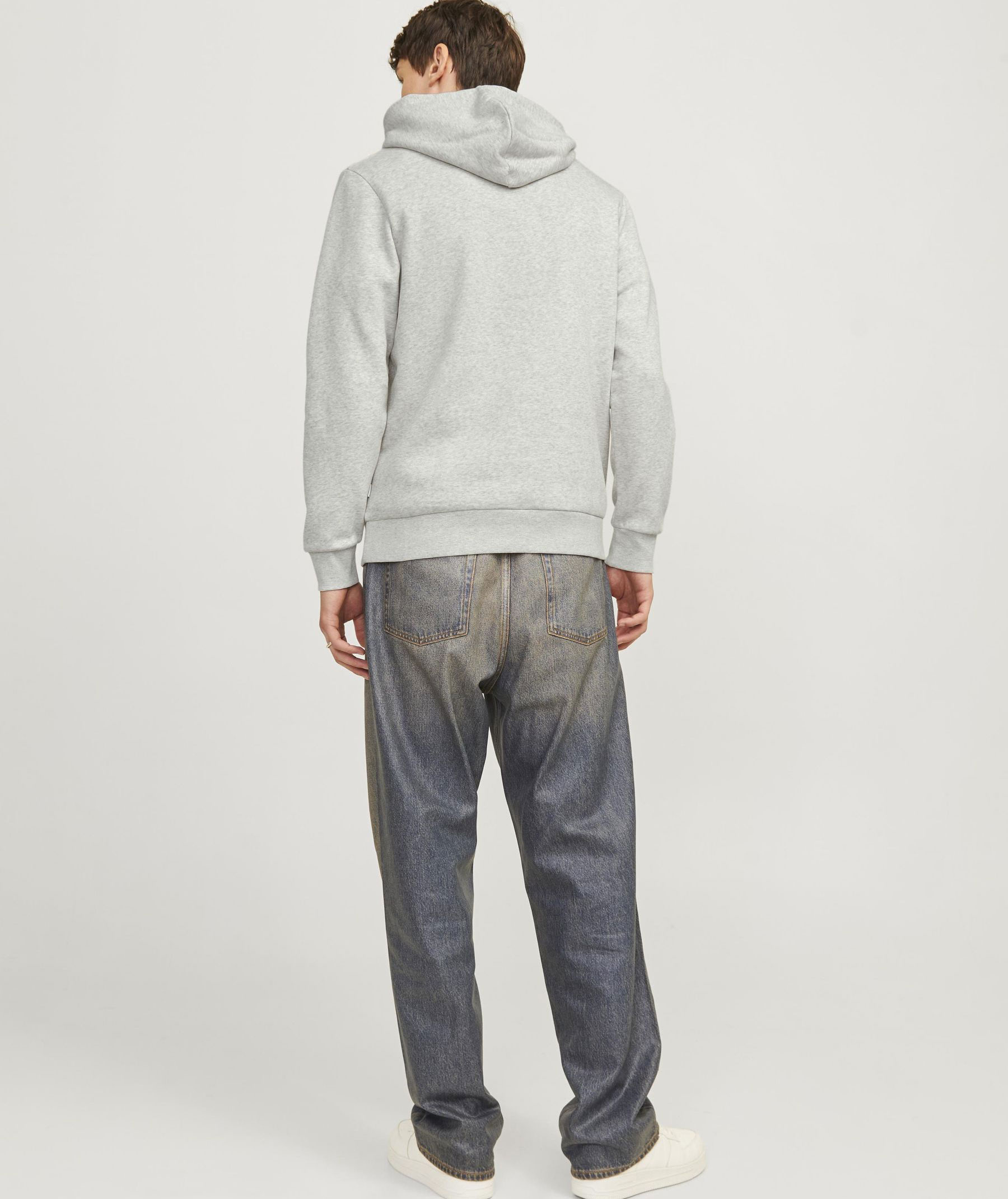 Jack & Jones JJELOGO hoodie, White melange, large image number 2