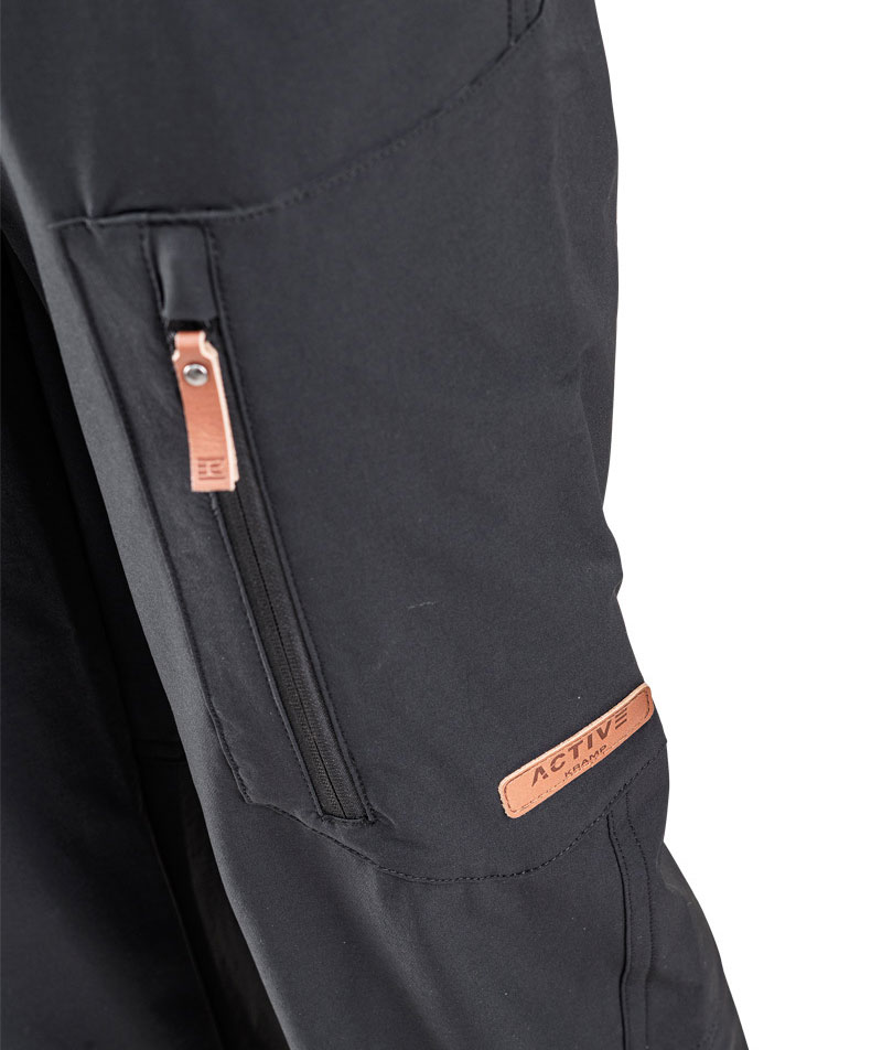 Kramp Active dame servicebukser full stretch, Koksgr&aring;, large image number 4