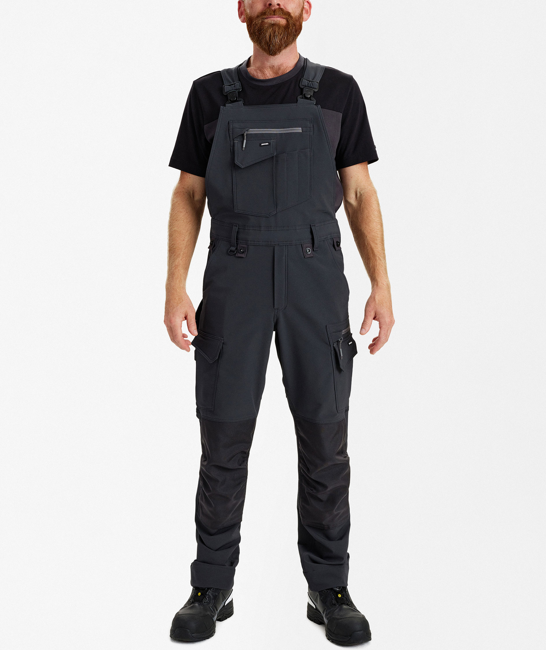 Engel Entire h&auml;ngselbyxa full stretch, Anthracite Grey/Black, large image number 2