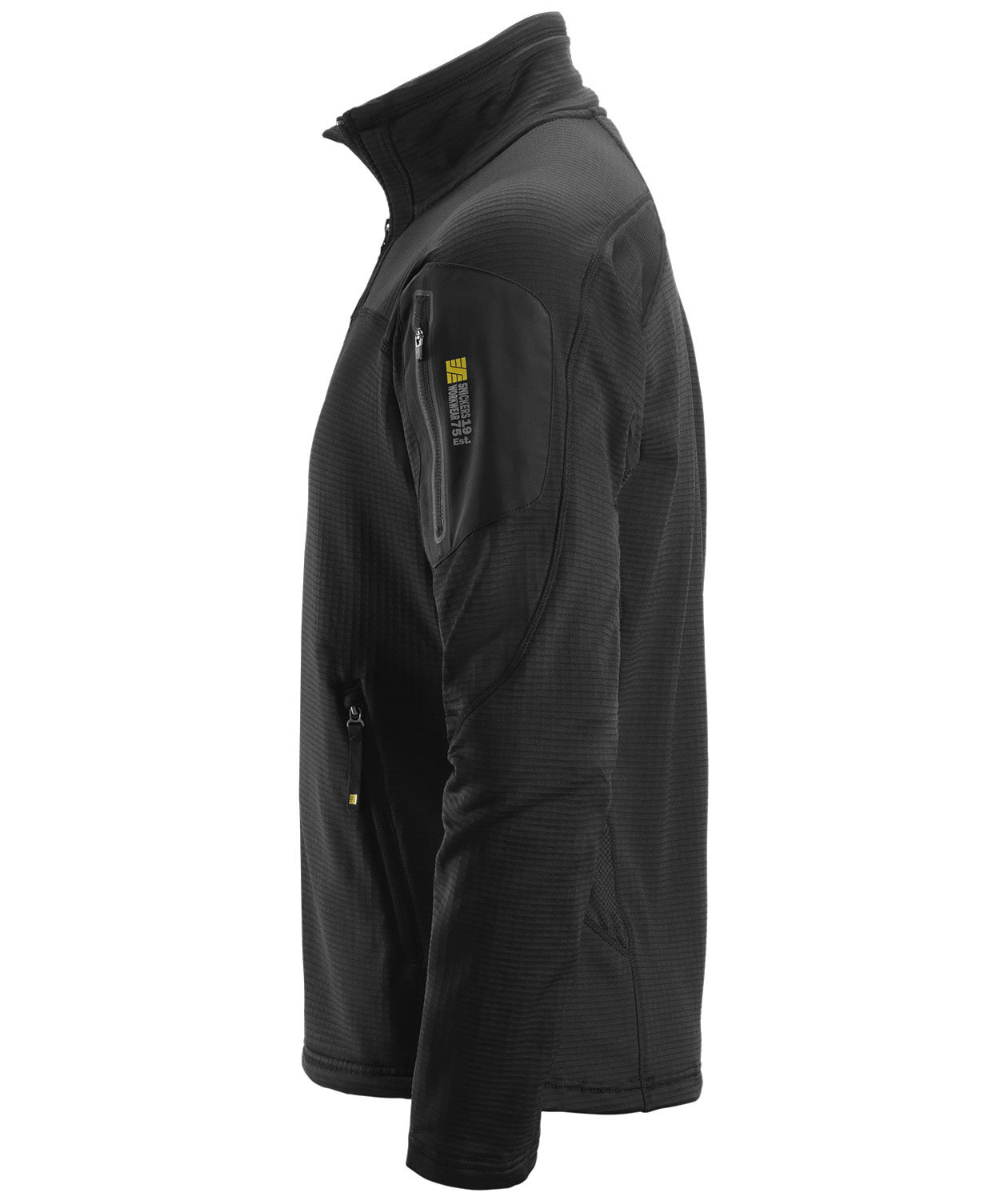 Snickers Body Mapping midlayer cardigan 9438, Svart