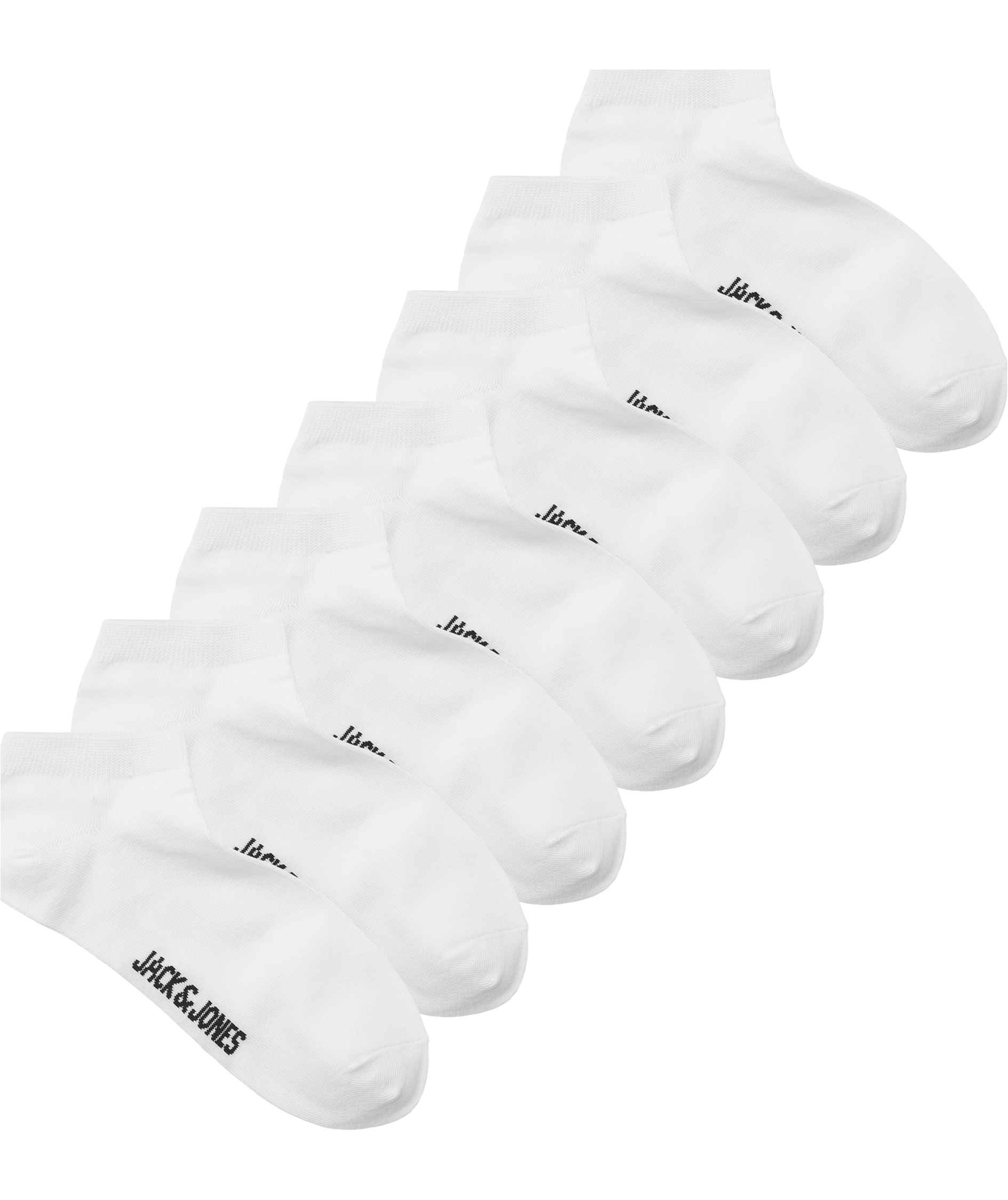 Jack & Jones JACDELAN 7-pack ankle socks, White, White, swatch