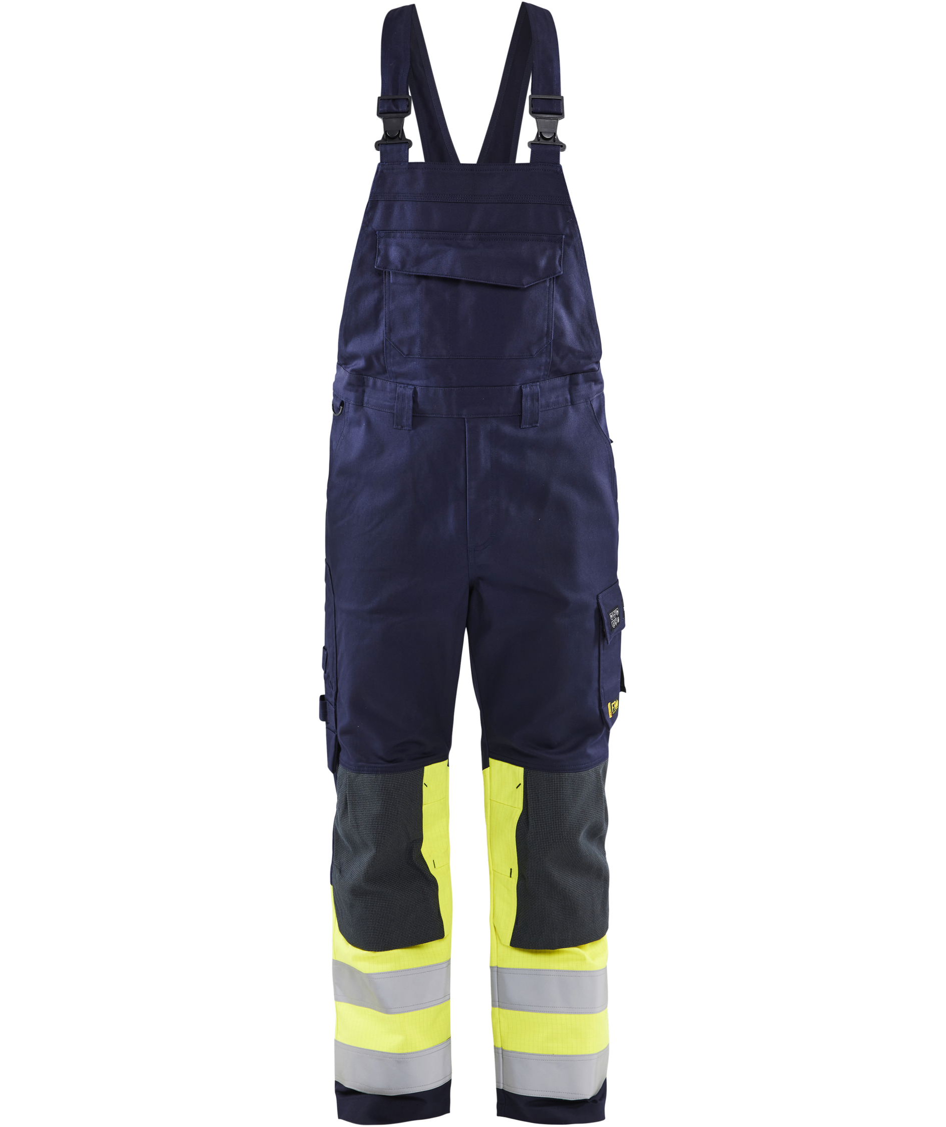 Bl&aring;kl&auml;der Multinorm selebukse, Marine/Hi-Vis gul