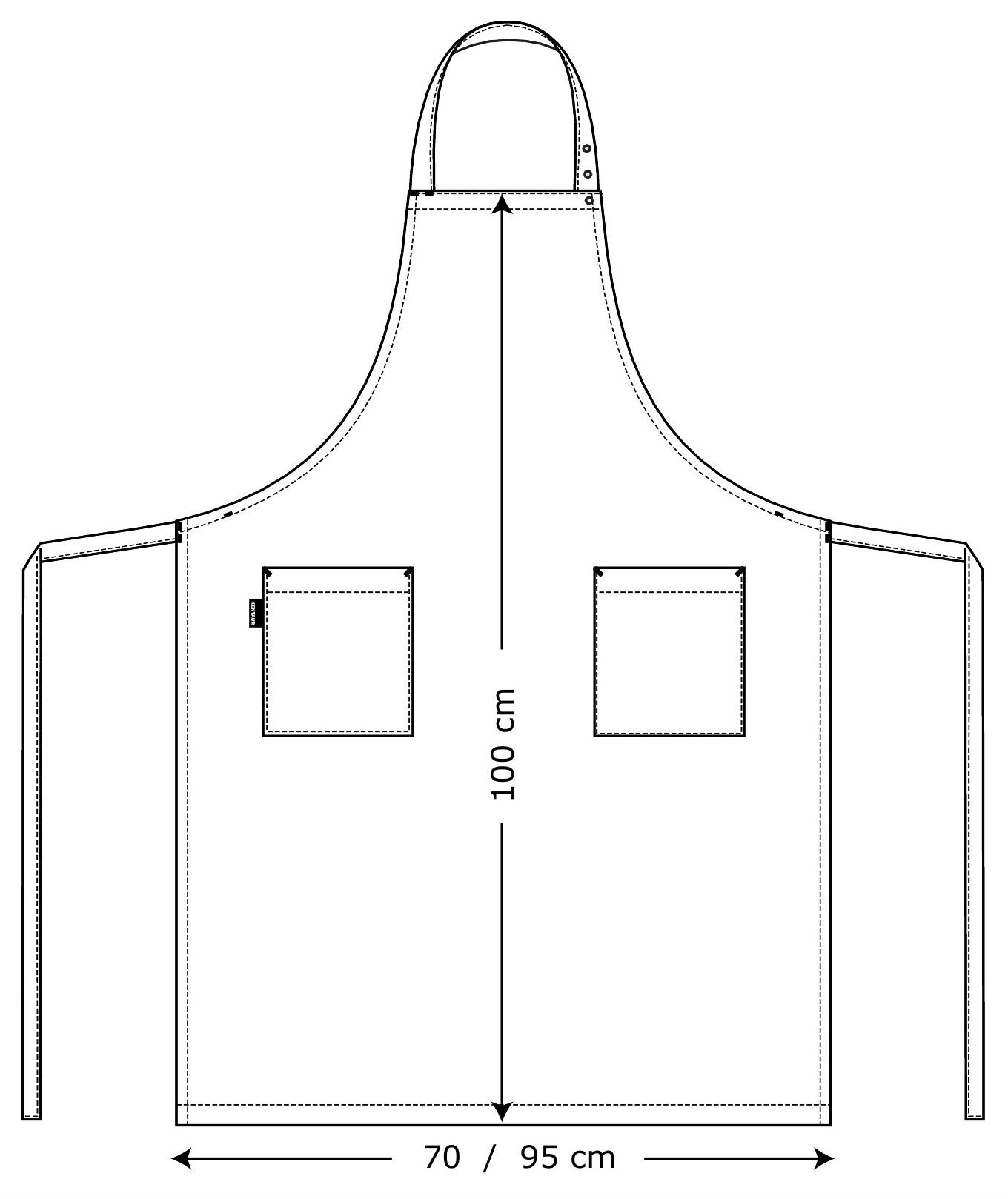 Kentaur sm&aelig;kforkl&aelig;de med lommer, M&oslash;rkegr&aring;