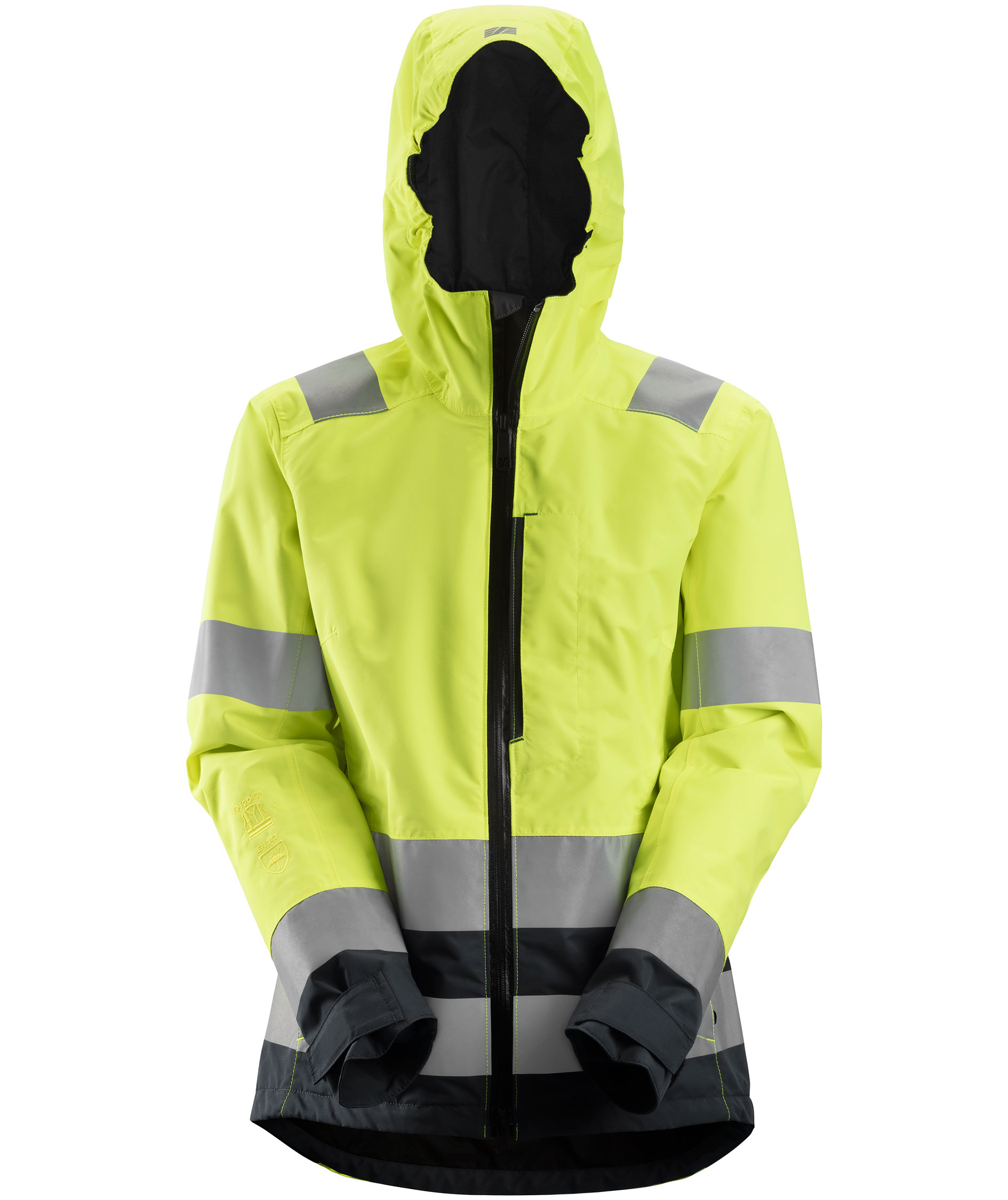 Snickers AllroundWork dame skaljakke 1347, Hi-vis Gul/Sort