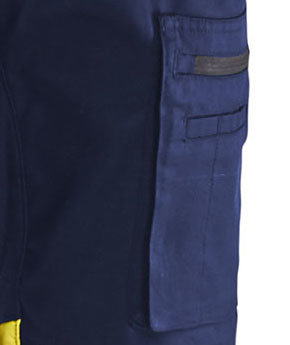 Bl&aring;kl&auml;der arbejdsbukser, Marine/Hi-Vis gul, large image number 3