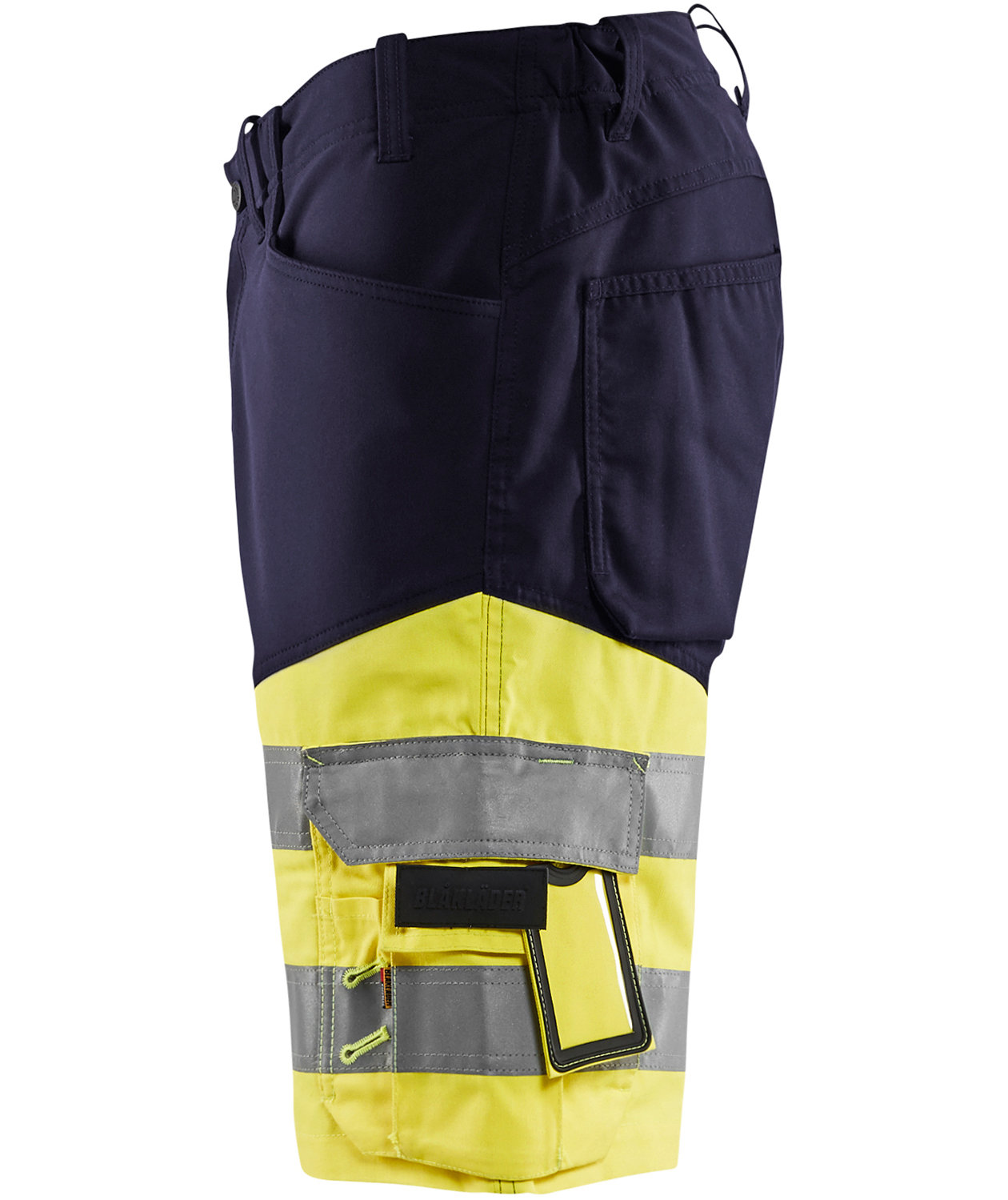 Bl&aring;kl&auml;der arbeidsshorts, Marine/Hi-Vis gul, large image number 3