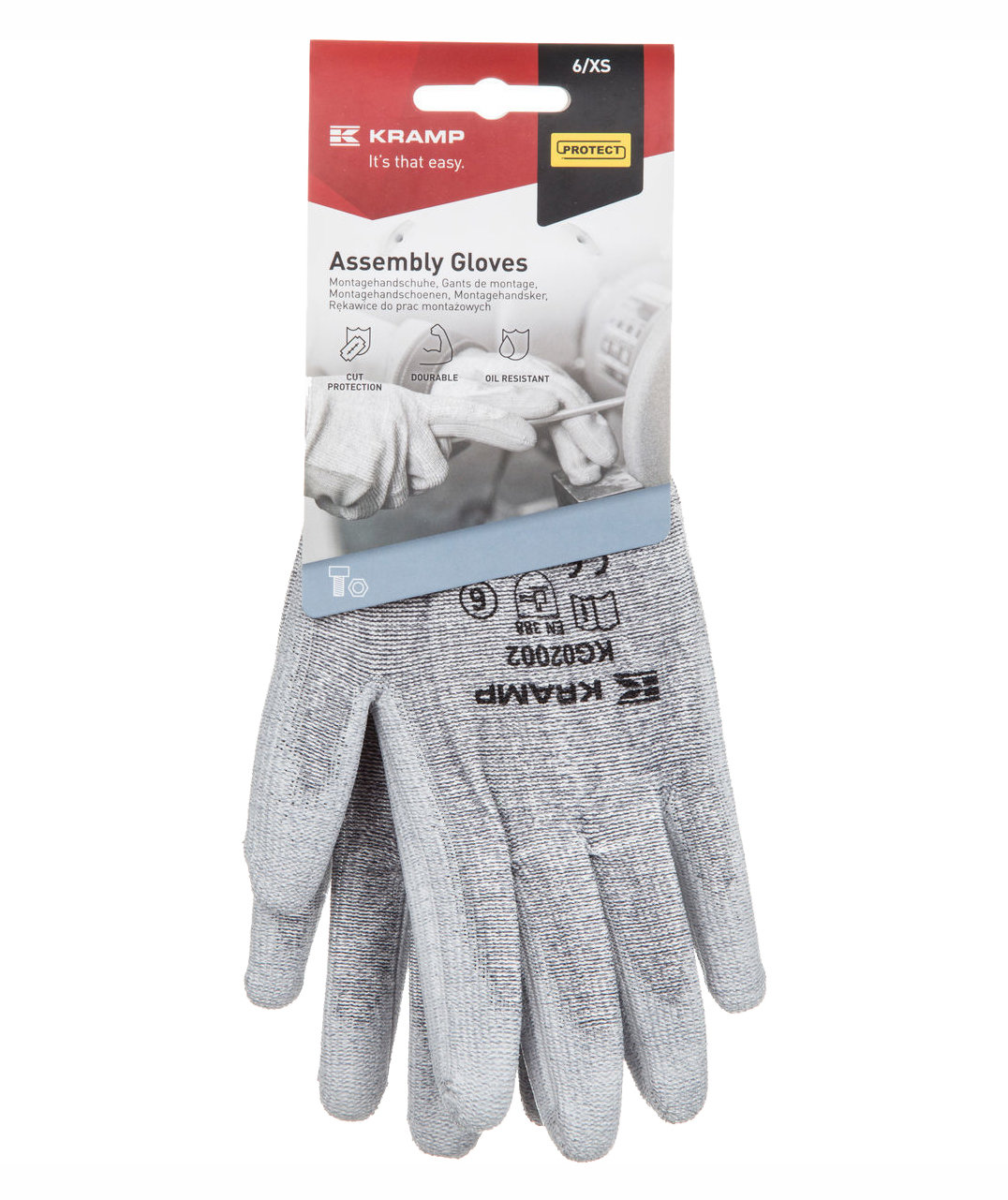 Kramp cut protection gloves Cut D, Grey, large image number 2