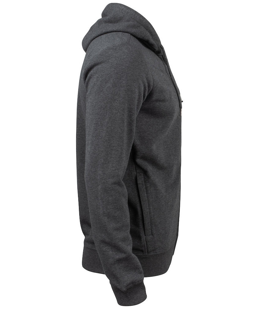 Clique Premium OC hoodie with full zipper, Antracit Grey, large image number 2