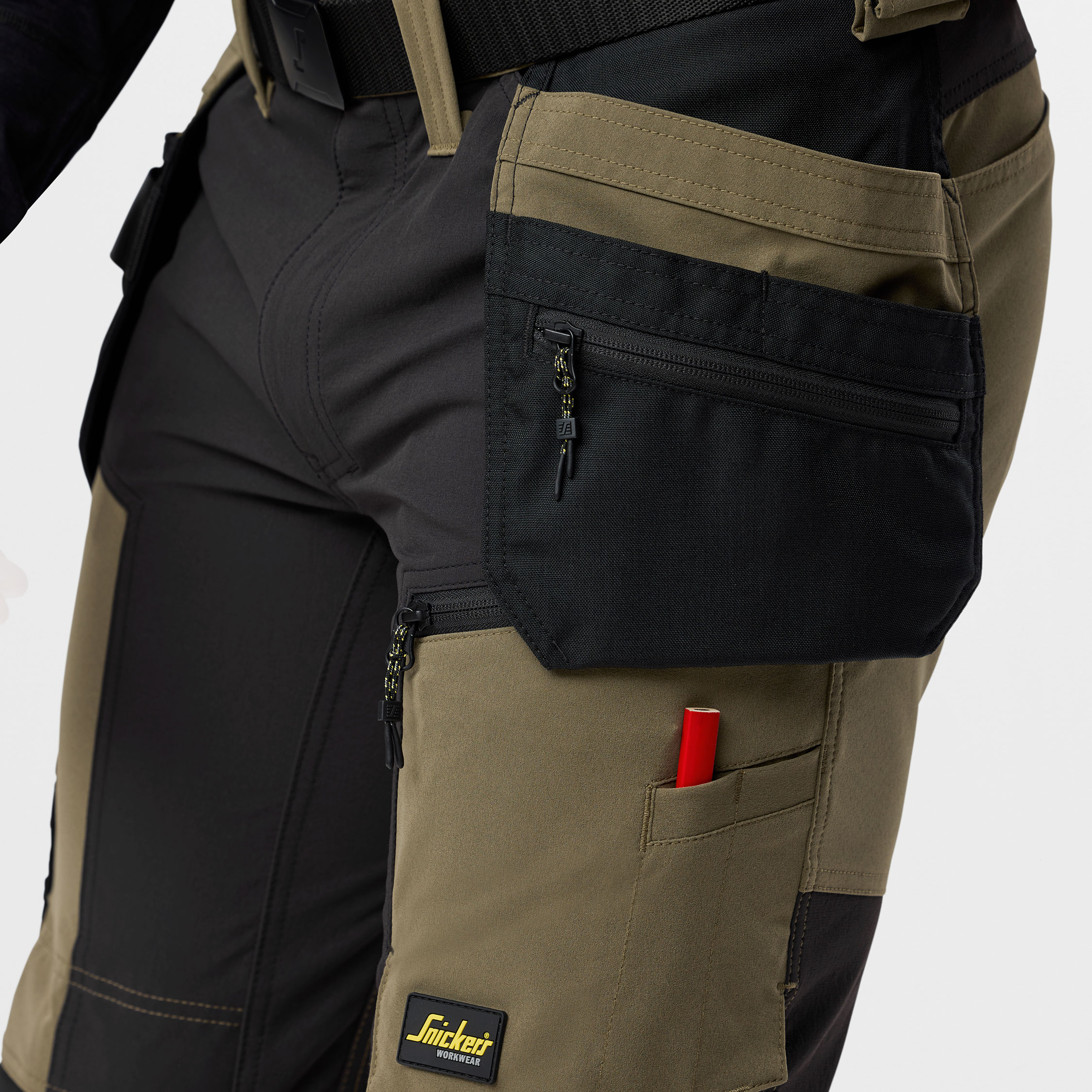 Snickers AllroundWork hantverksbyxa 6218 full stretch, Khaki Green/Black, large image number 9