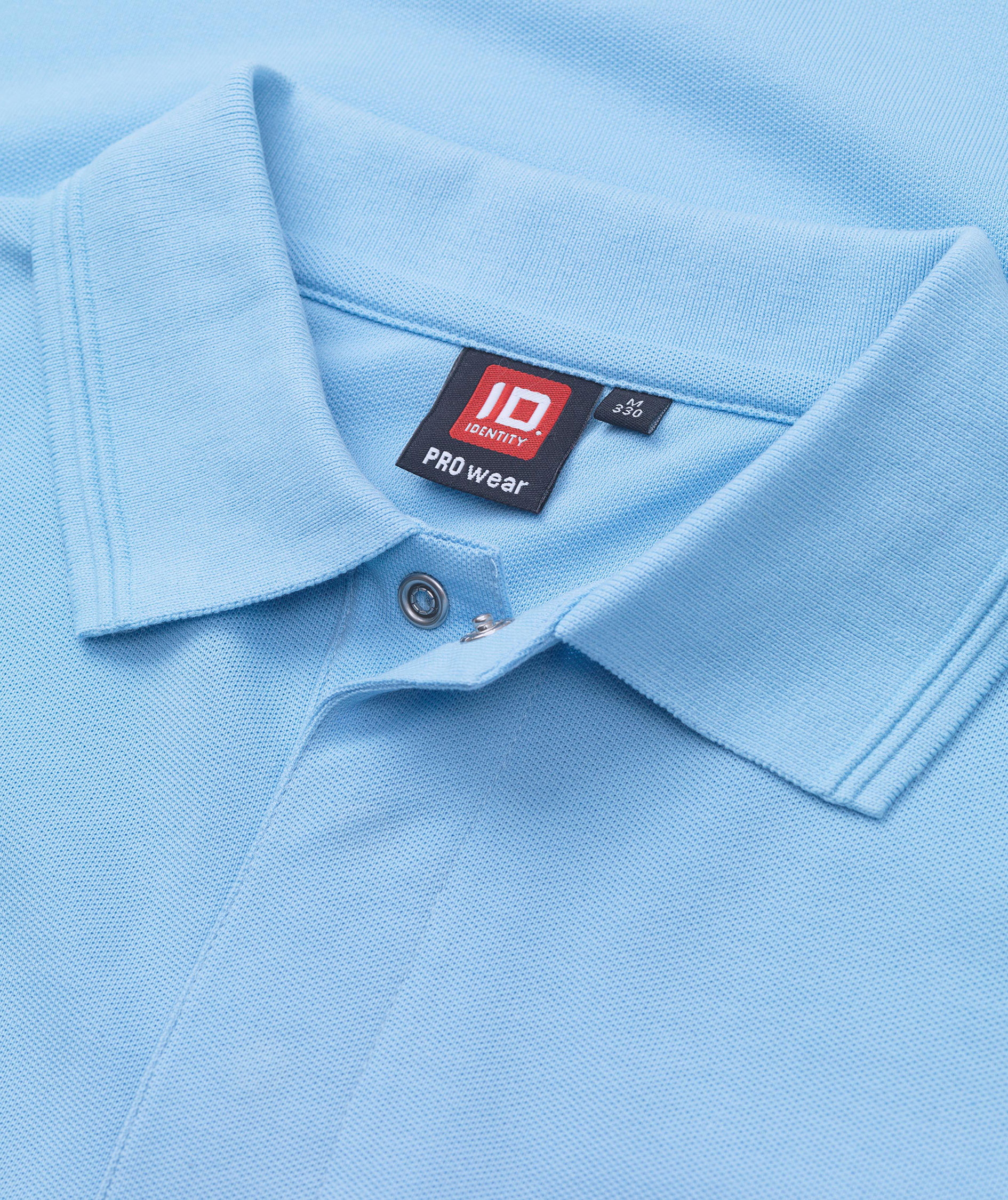 ID PRO Wear Polo shirt with press-studs, Light Blue, large image number 3
