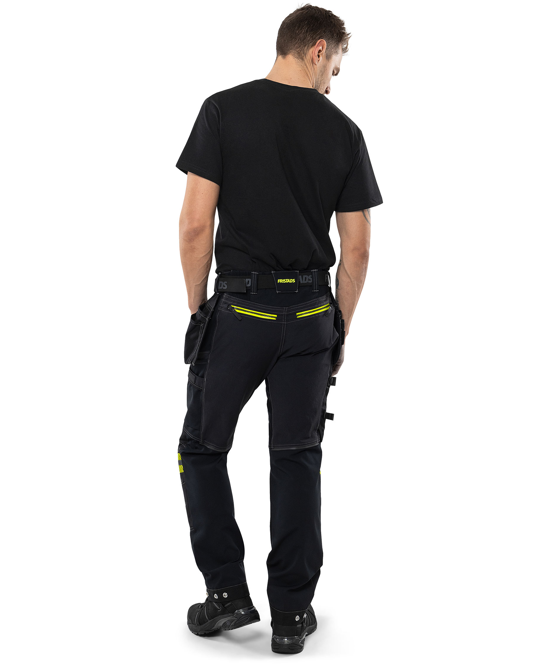 Fristads h&aring;ndv&aelig;rkerbukser 2566 STP full stretch, Sort, large image number 3
