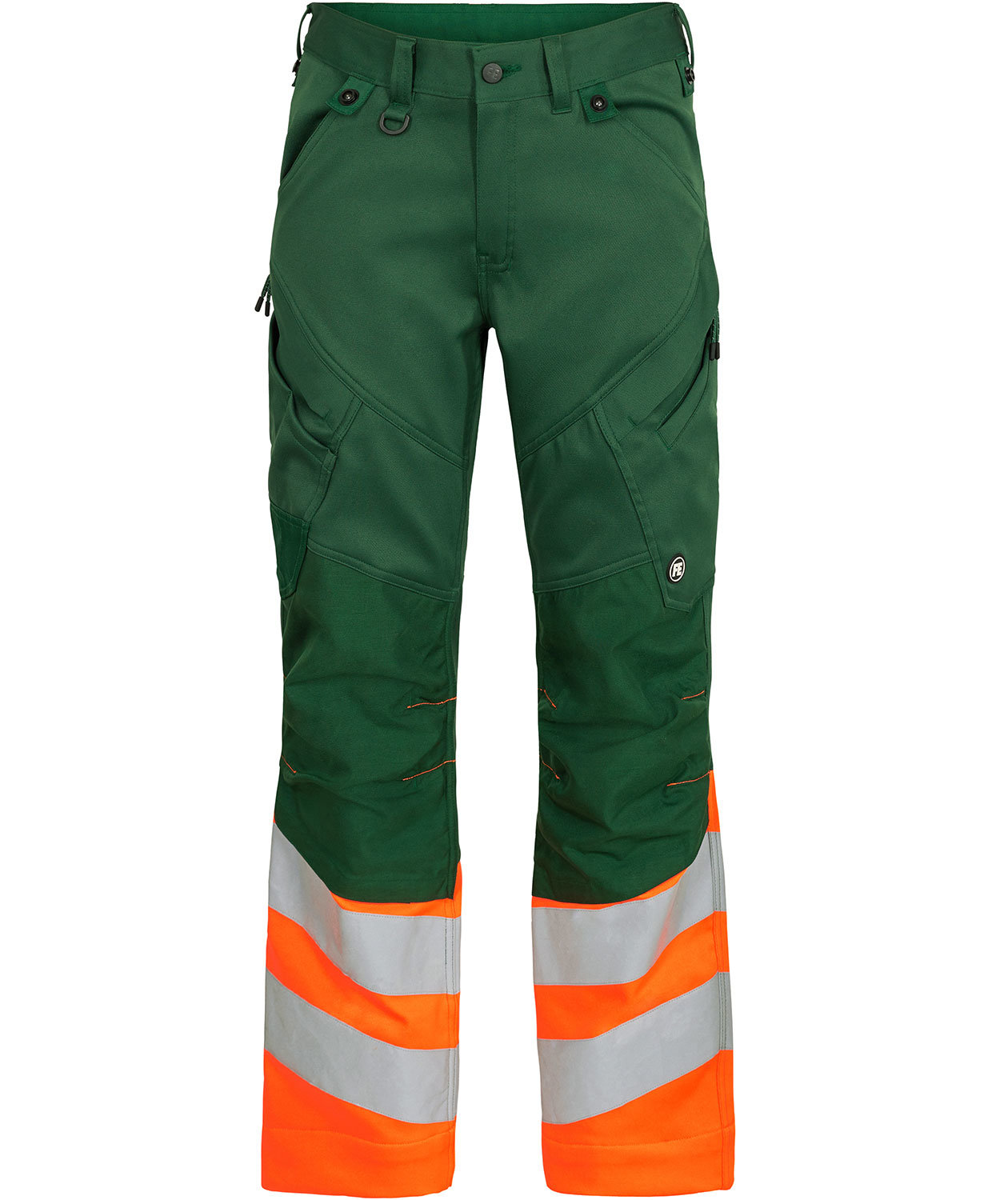 Engel Safety arbeidsbukse, Gr&oslash;nn/Hi-Vis Oransje, Gr&oslash;nn/Hi-Vis Oransje, swatch