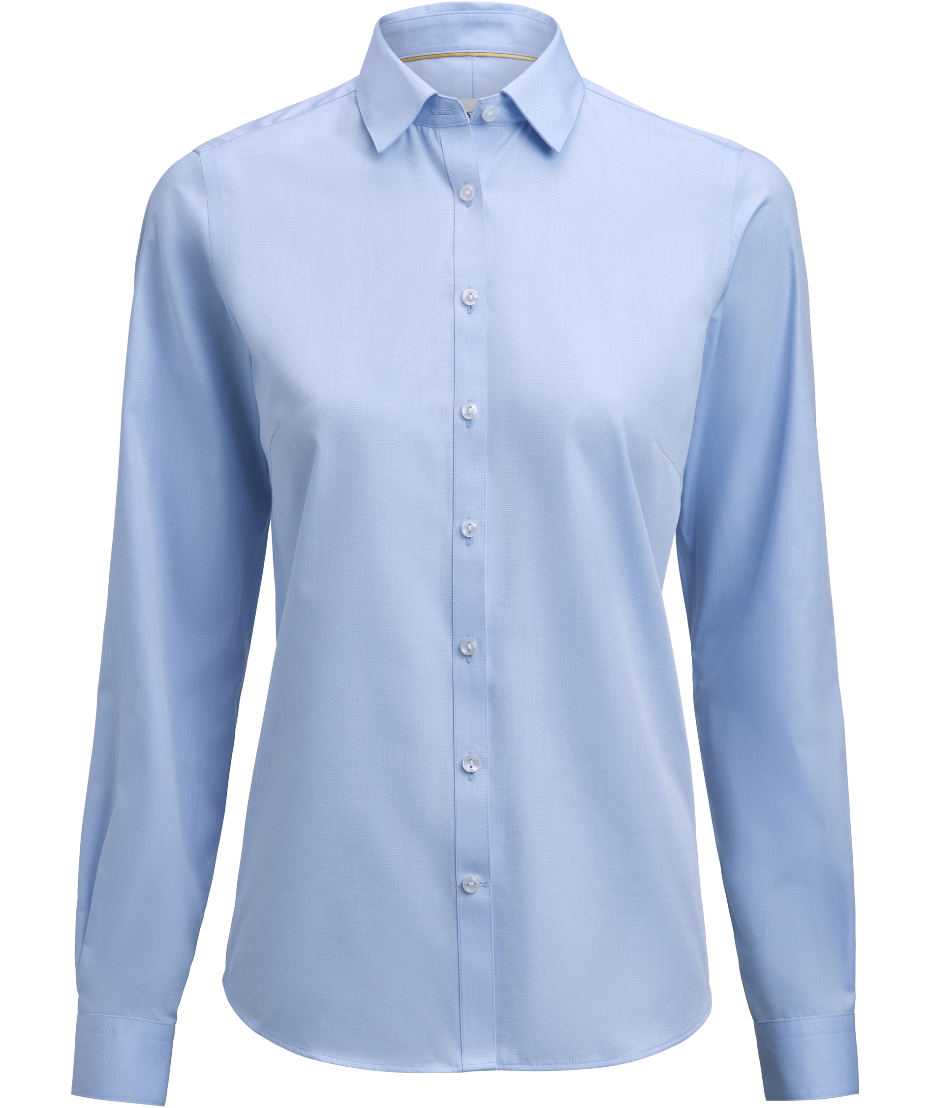 J. Harvest & Frost Twill Yellow Bow 50 contemporary fit dameskjorte, Sky Blue