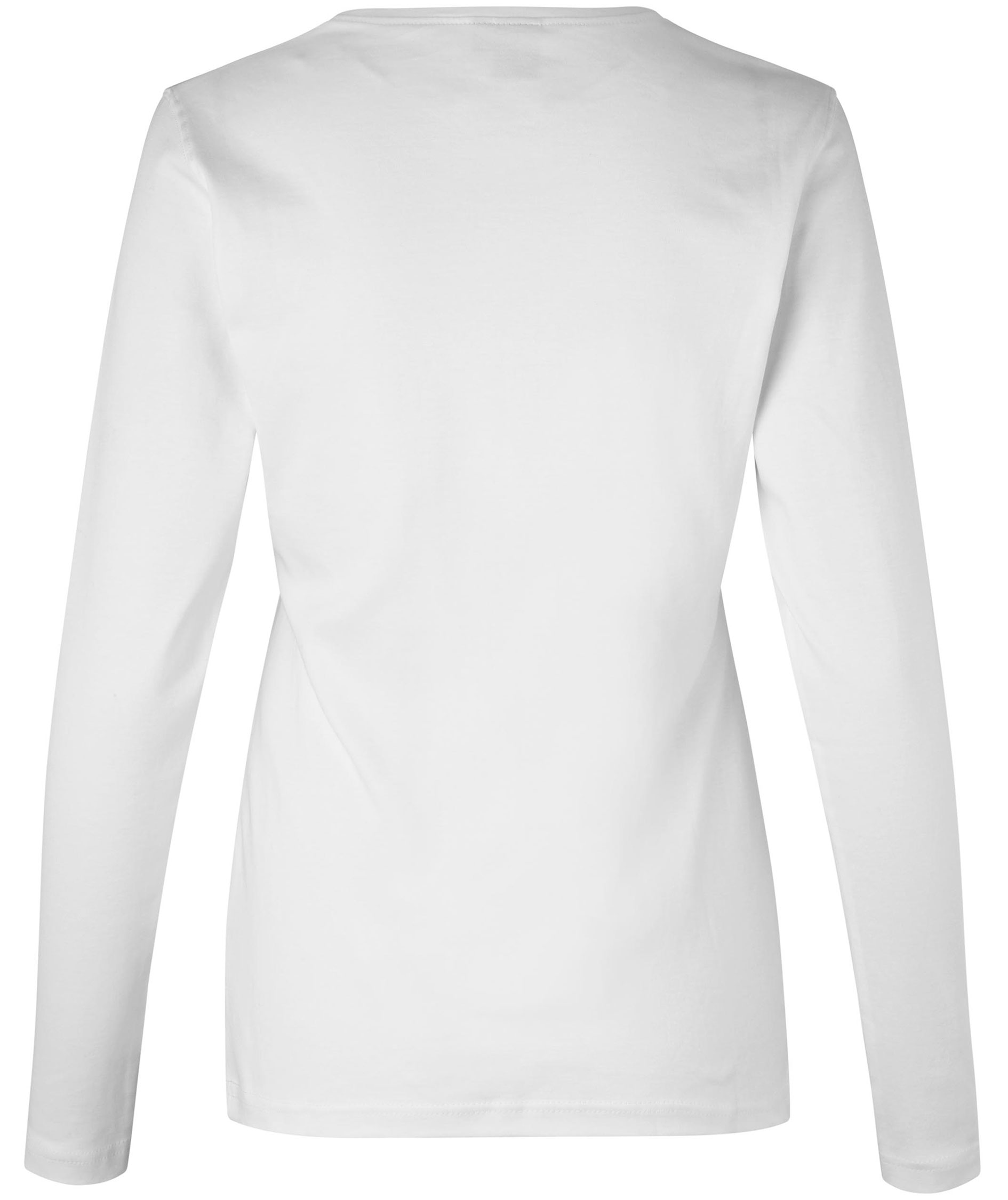 ID Identity Interlock l&aring;ng&auml;rmad T-shirt dam, Vit