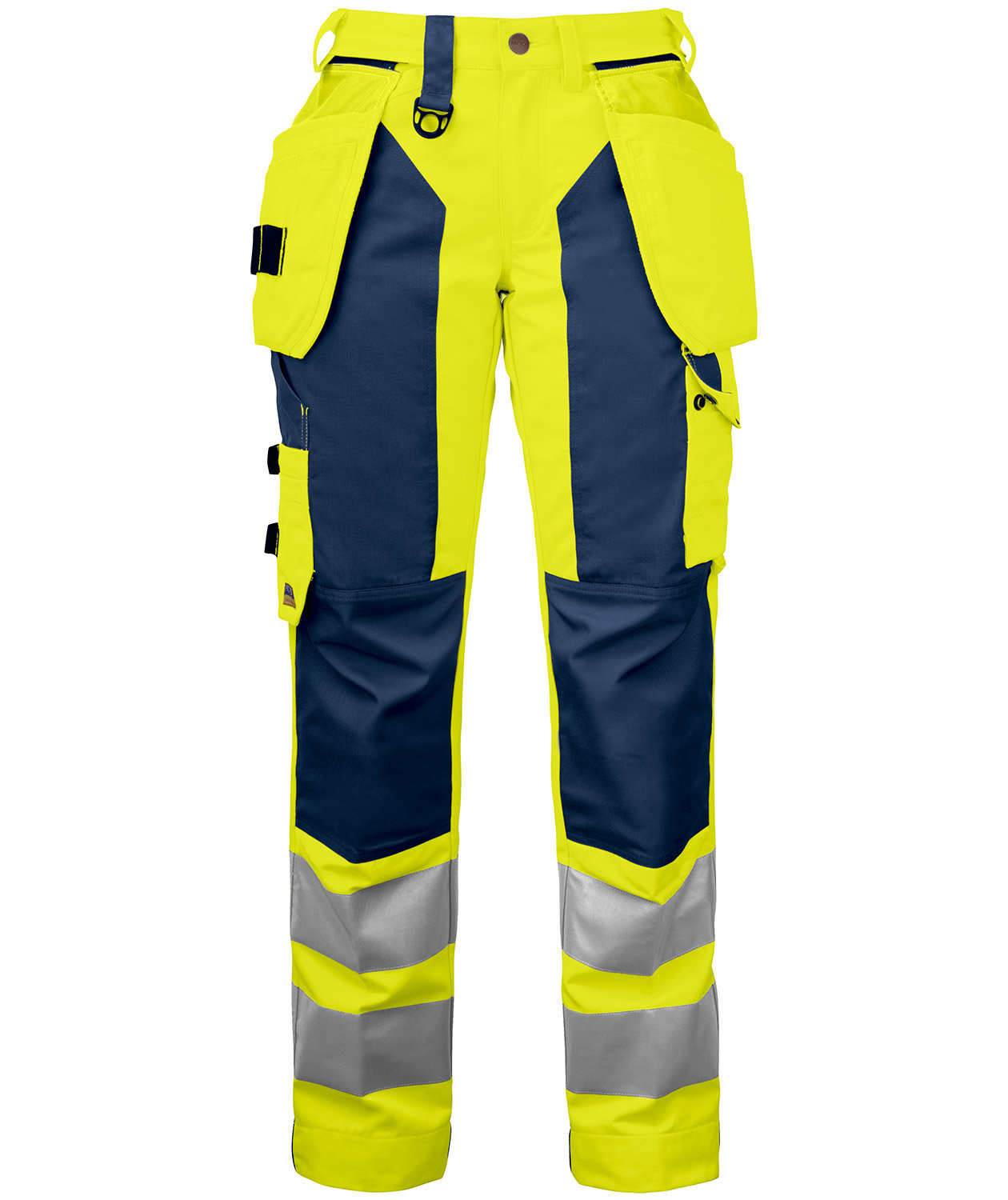 ProJob women's craftsman trousers, Hi-vis yellow/Marine blue