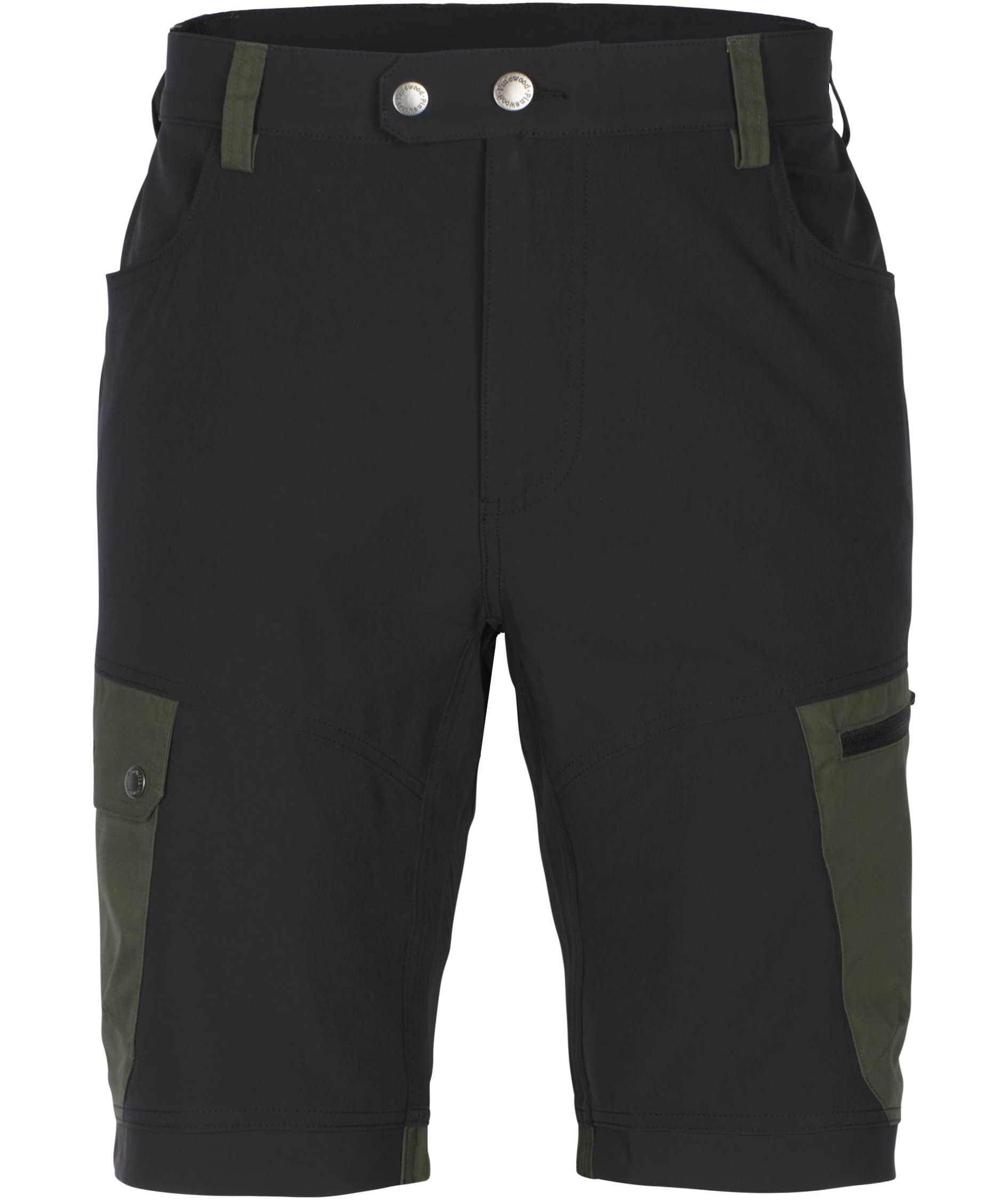 Pinewood Finnveden Trail Hybrid shorts, Black/Mossgreen