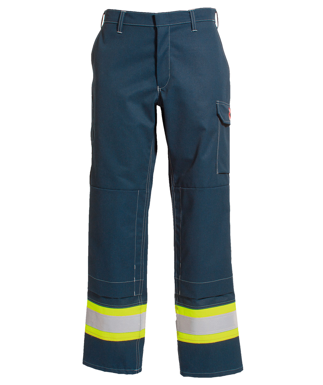 Tranemo Cantex 57 women's work trousers, Hi-vis yellow/Marine blue