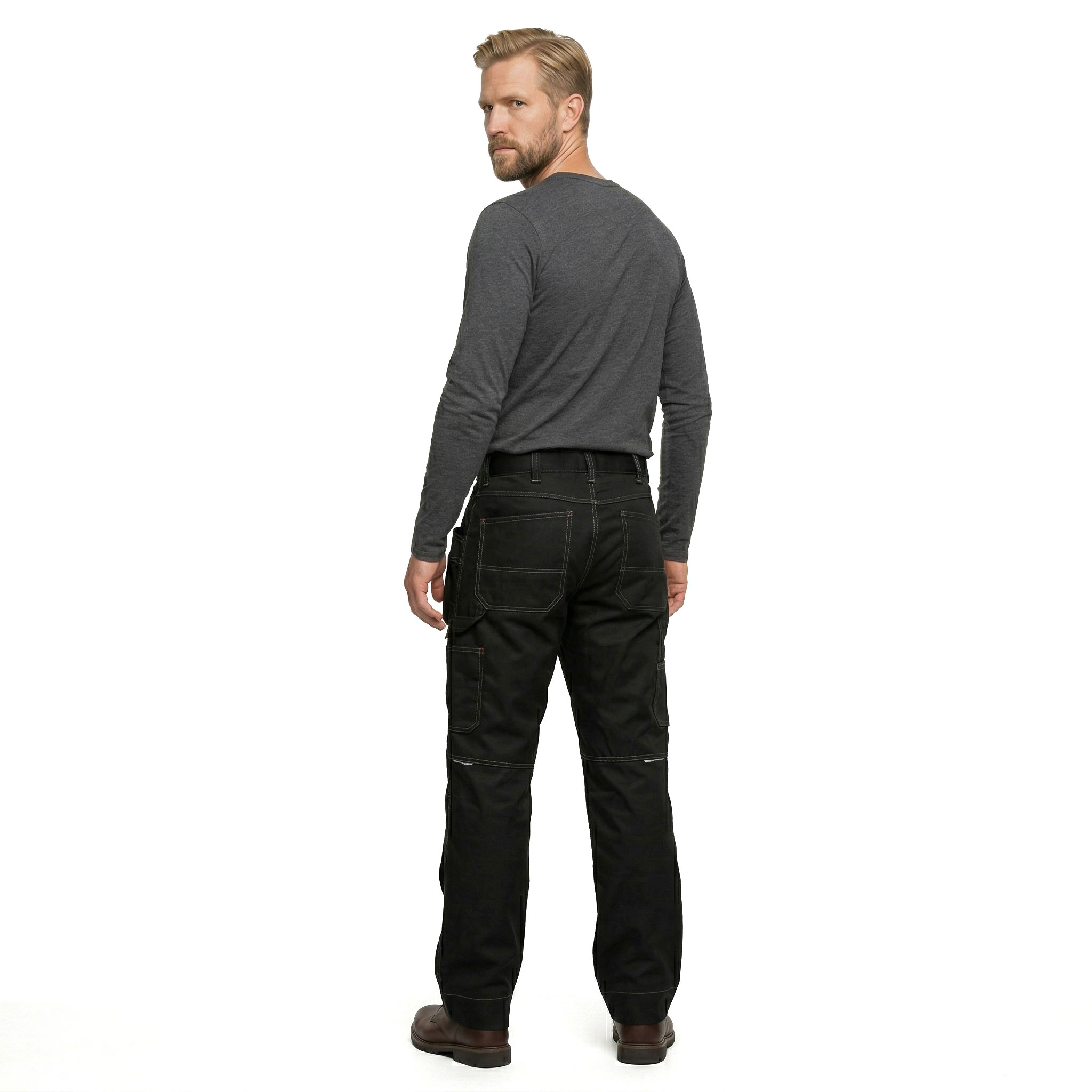 Engel Combat h&aring;ndv&aelig;rkerbukser, Sort, large image number 3