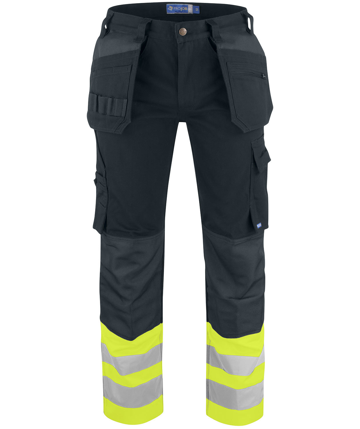 ProJob hantverksbyxa 6530, Svart/Varselgul