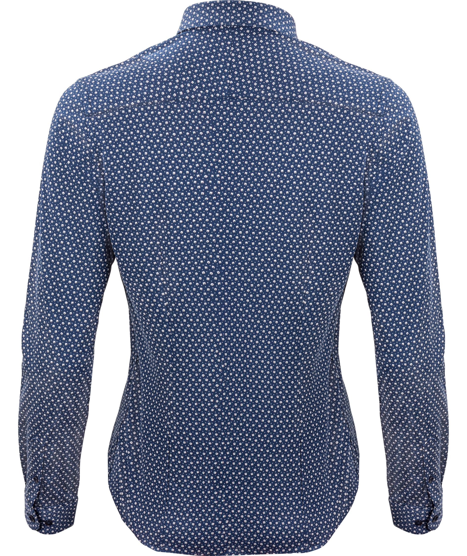 J. Harvest & Frost Piqu&eacute; Indigo Bow 131 lady fit shirt, Navy Print, large image number 1