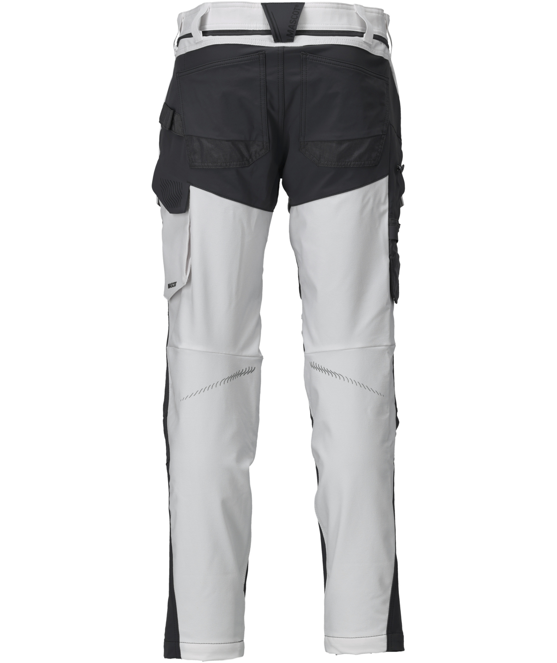 Mascot Customized arbejdsbukser full stretch, Hvid/Stengr&aring;, large image number 1