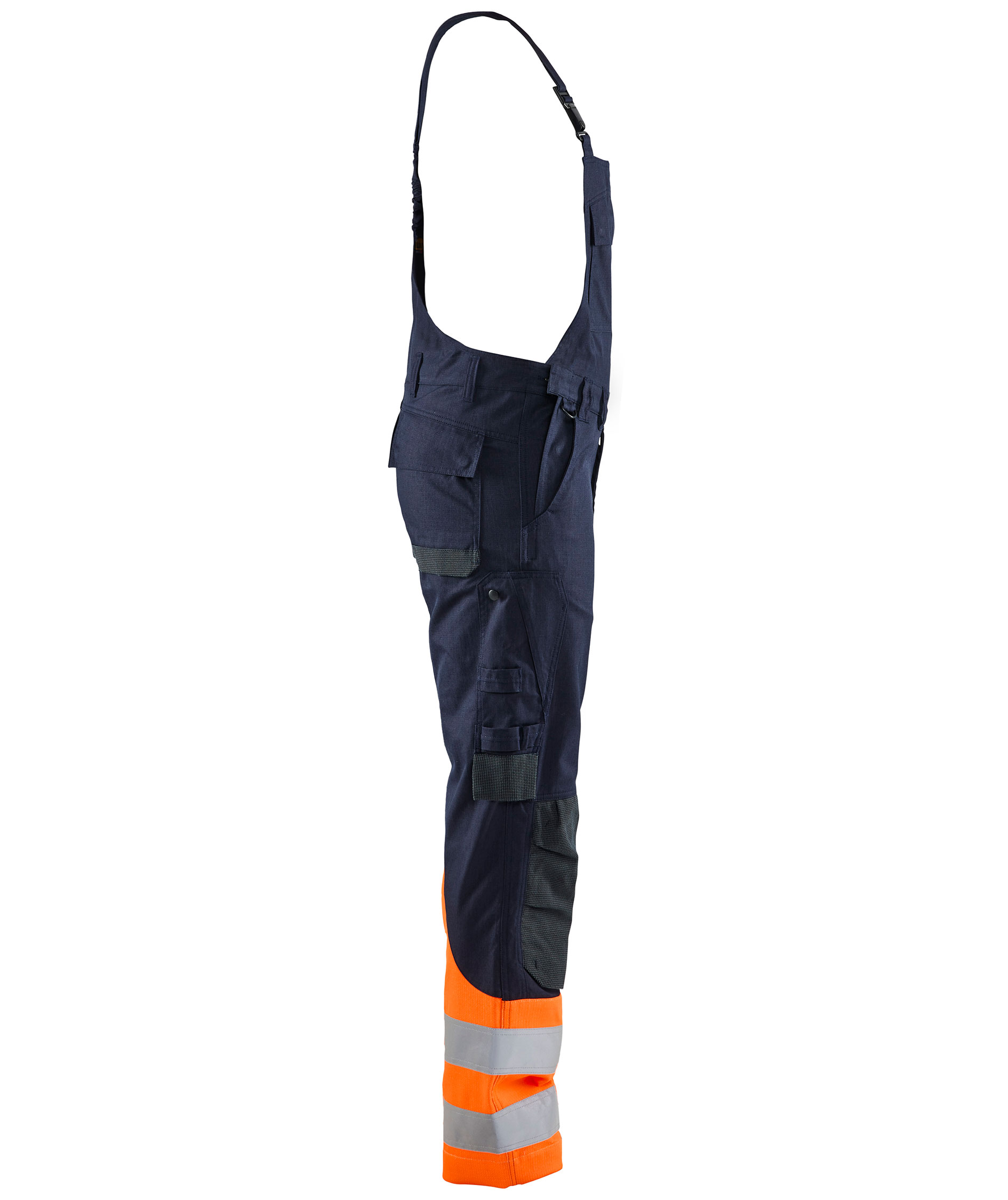 Bl&aring;kl&auml;der Multinorm Bib and Brace, Marine/Hi-Vis Orange, large image number 2