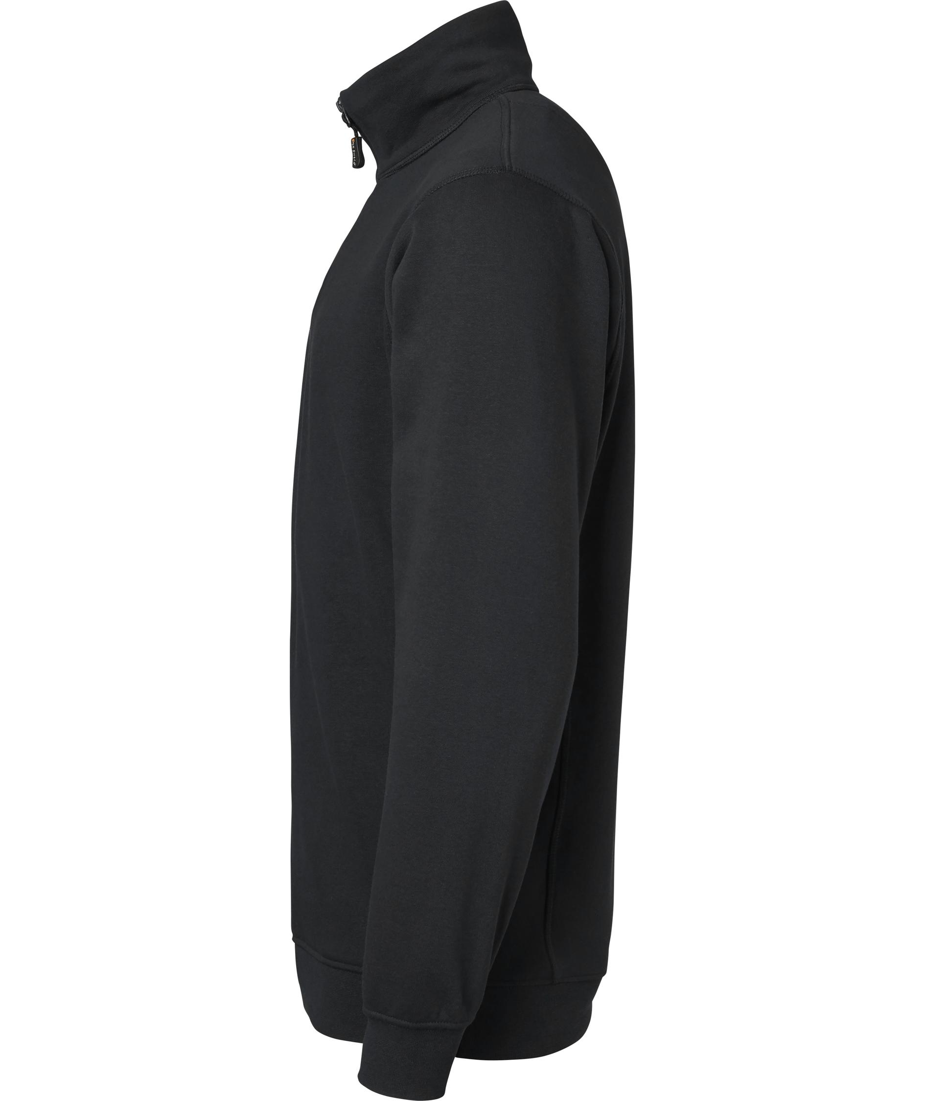 Top Swede sweatshirt med kort dragkedja 149, Svart, large image number 3