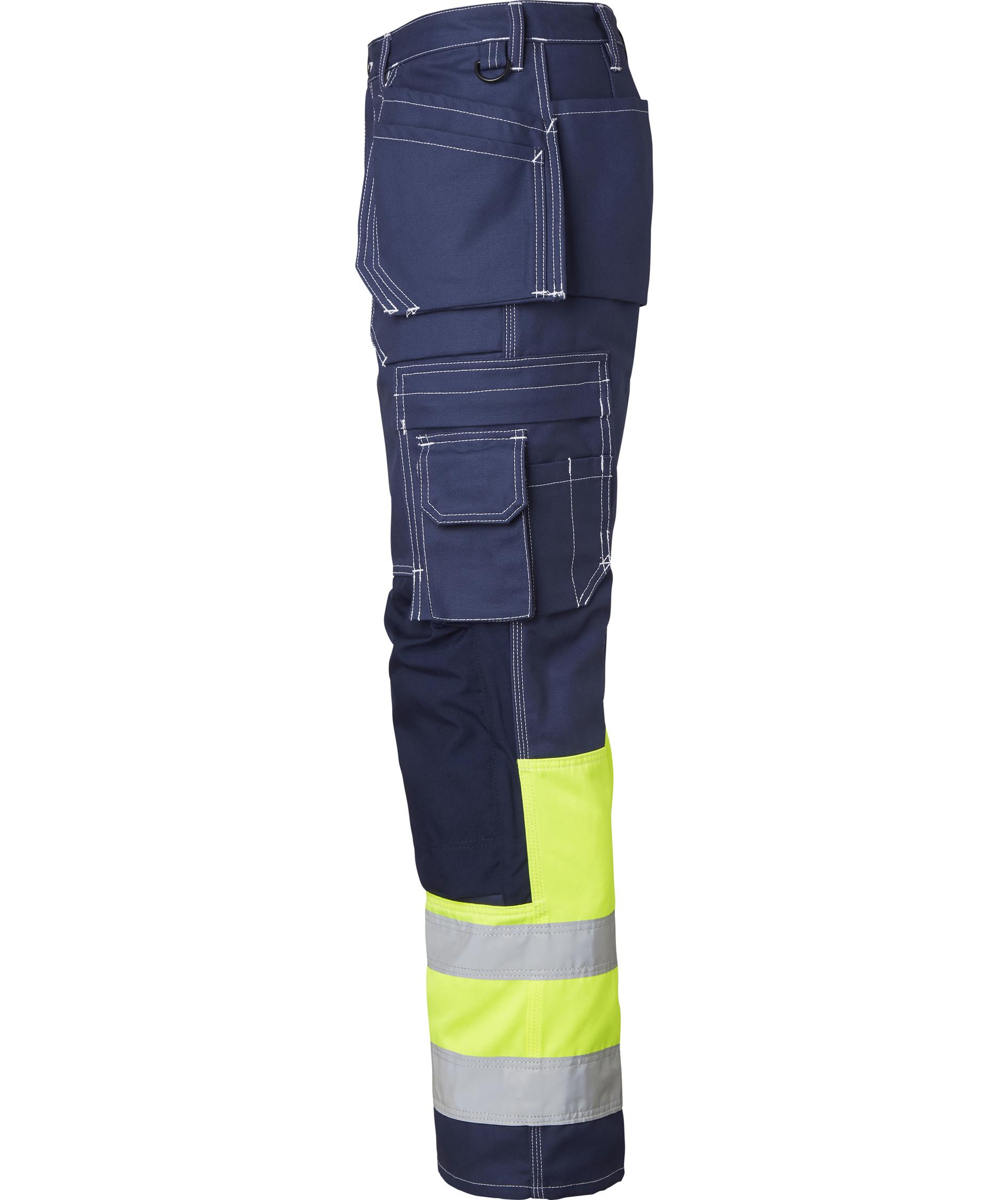 Top Swede h&aring;ndverksbukse 2515, Navy/Hi-Vis gul, large image number 3