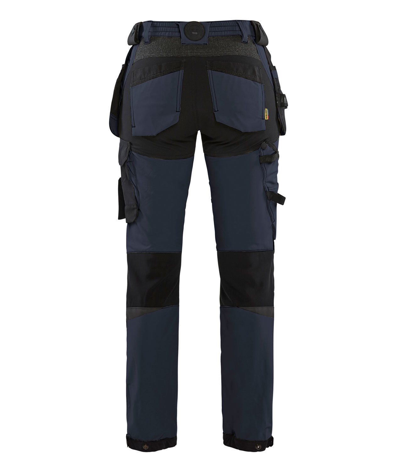 Bl&aring;kl&auml;der hantverksbyxa dam full stretch, Dark Marin/Svart, large image number 2