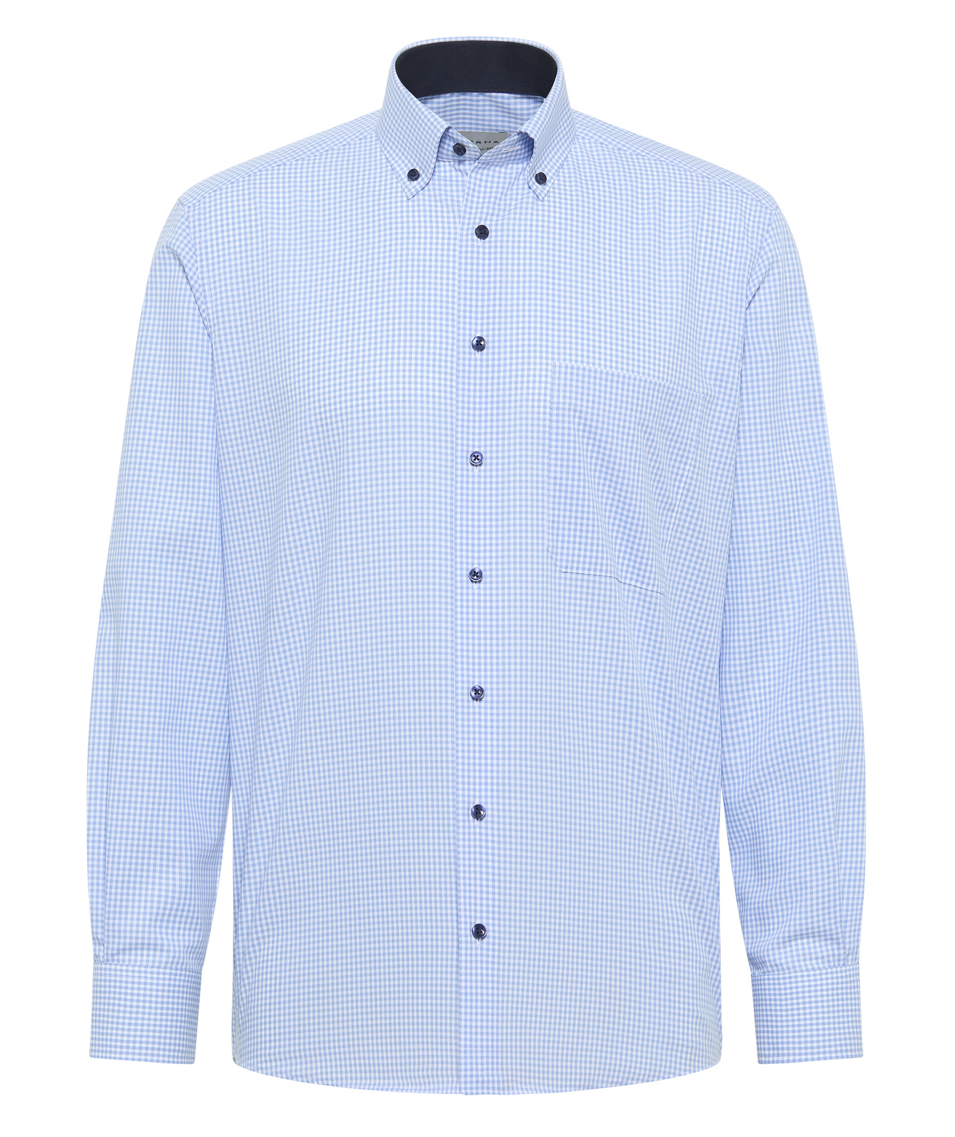 Eterna Poplin Comfort fit skjorte, Light blue