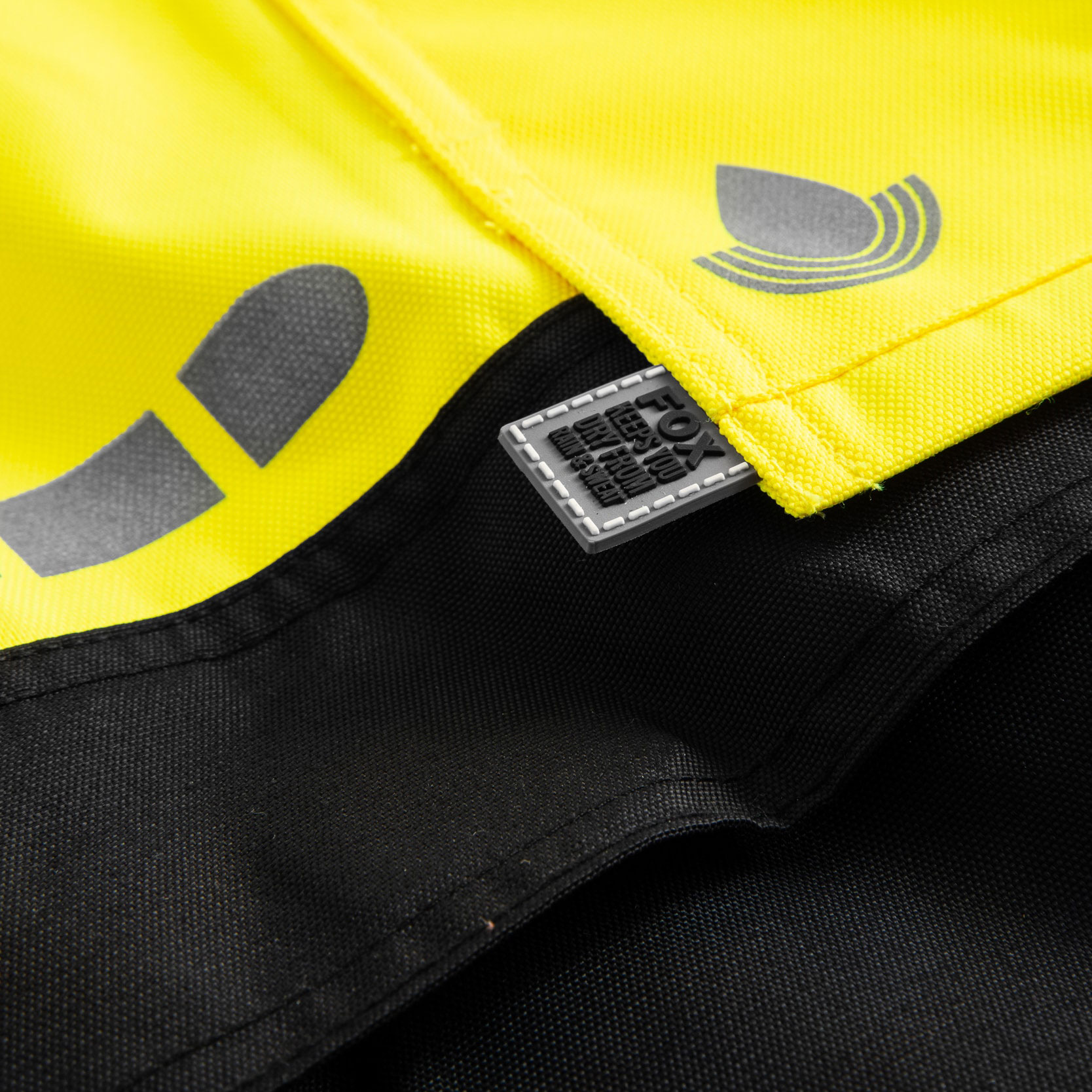 Lyngs&oslash;e h&aring;ndverkerregnbukse, Hi-vis Gul/Svart, large image number 3