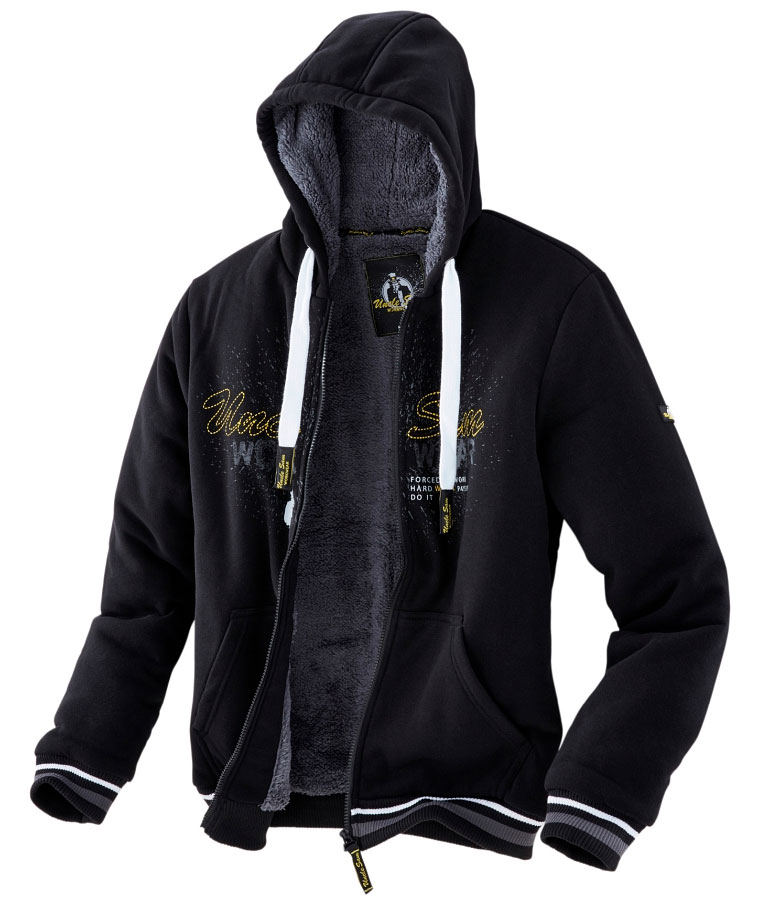 Uncle Sam sweatjacka, Svart/Antracitgr&aring;