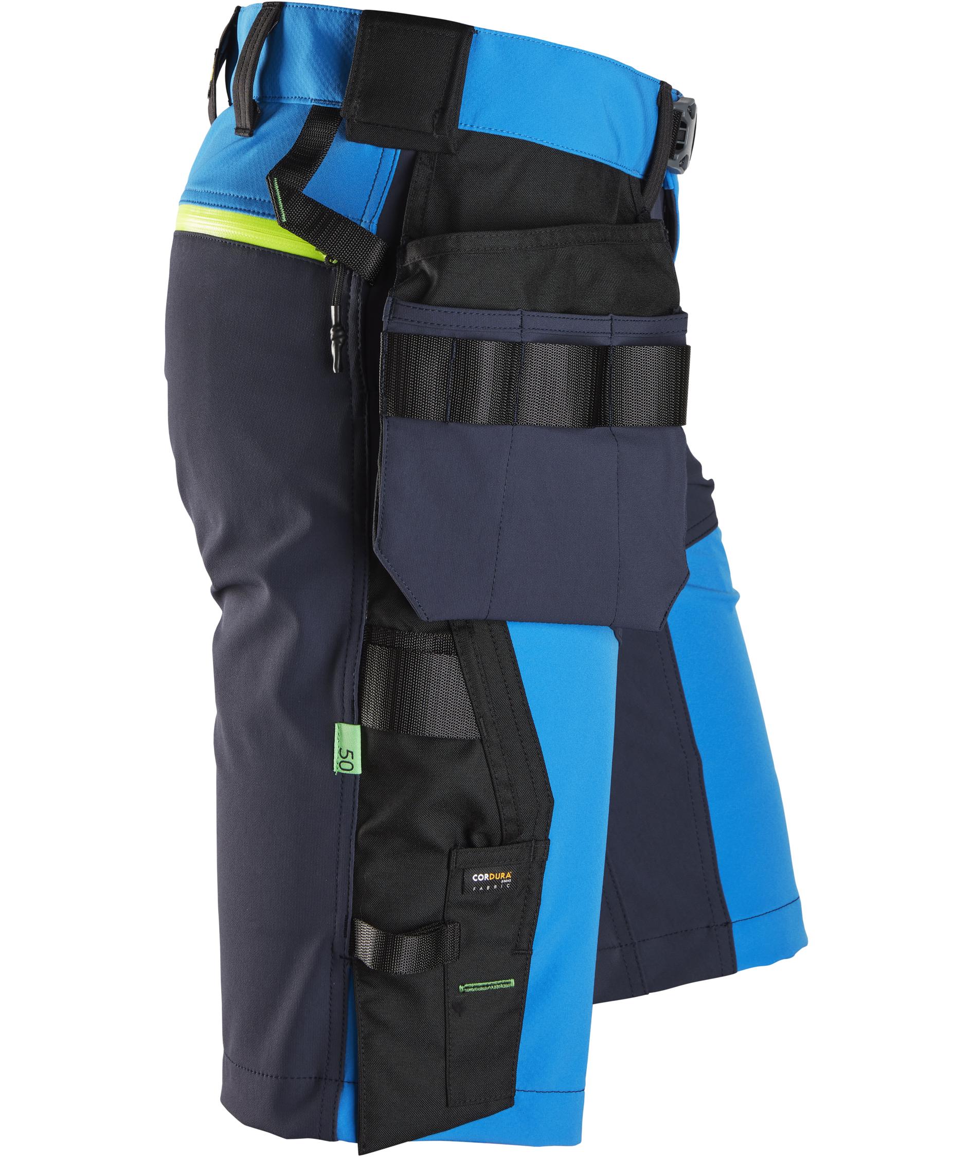 Snickers FlexiWork h&aring;ndverkershorts+ 6140, True Blue/Navy, large image number 2