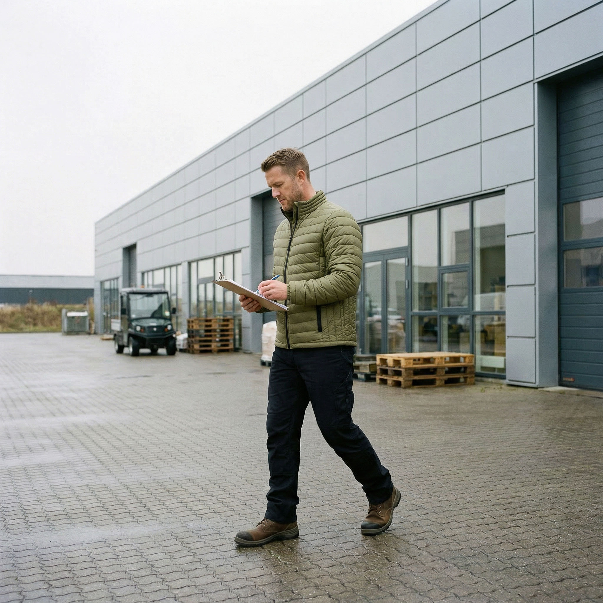 Stadsing quilted jacket, Olive green, large image number 1