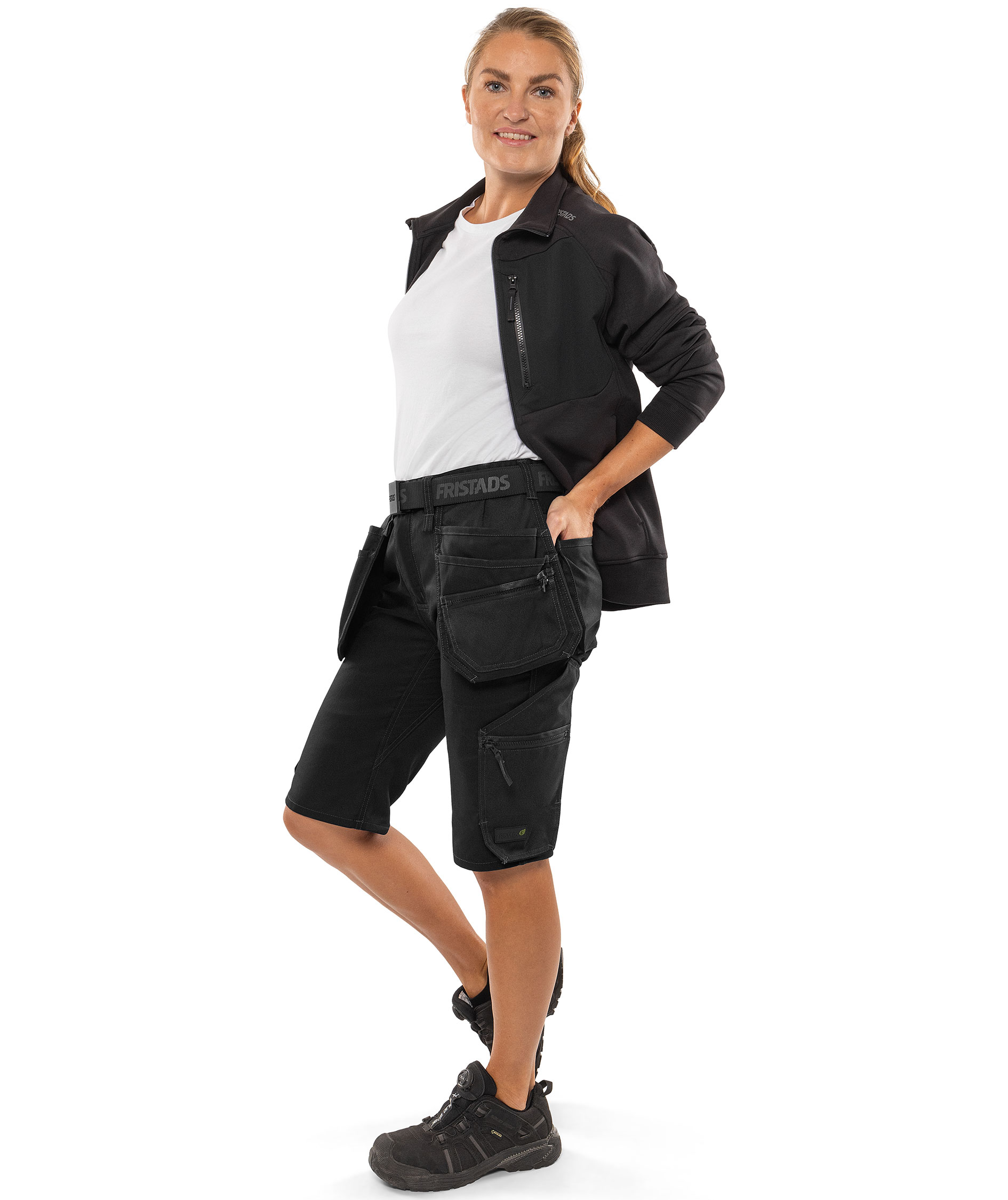 Fristads dame h&aring;ndverkershorts 2904 GWM, Svart, large image number 6